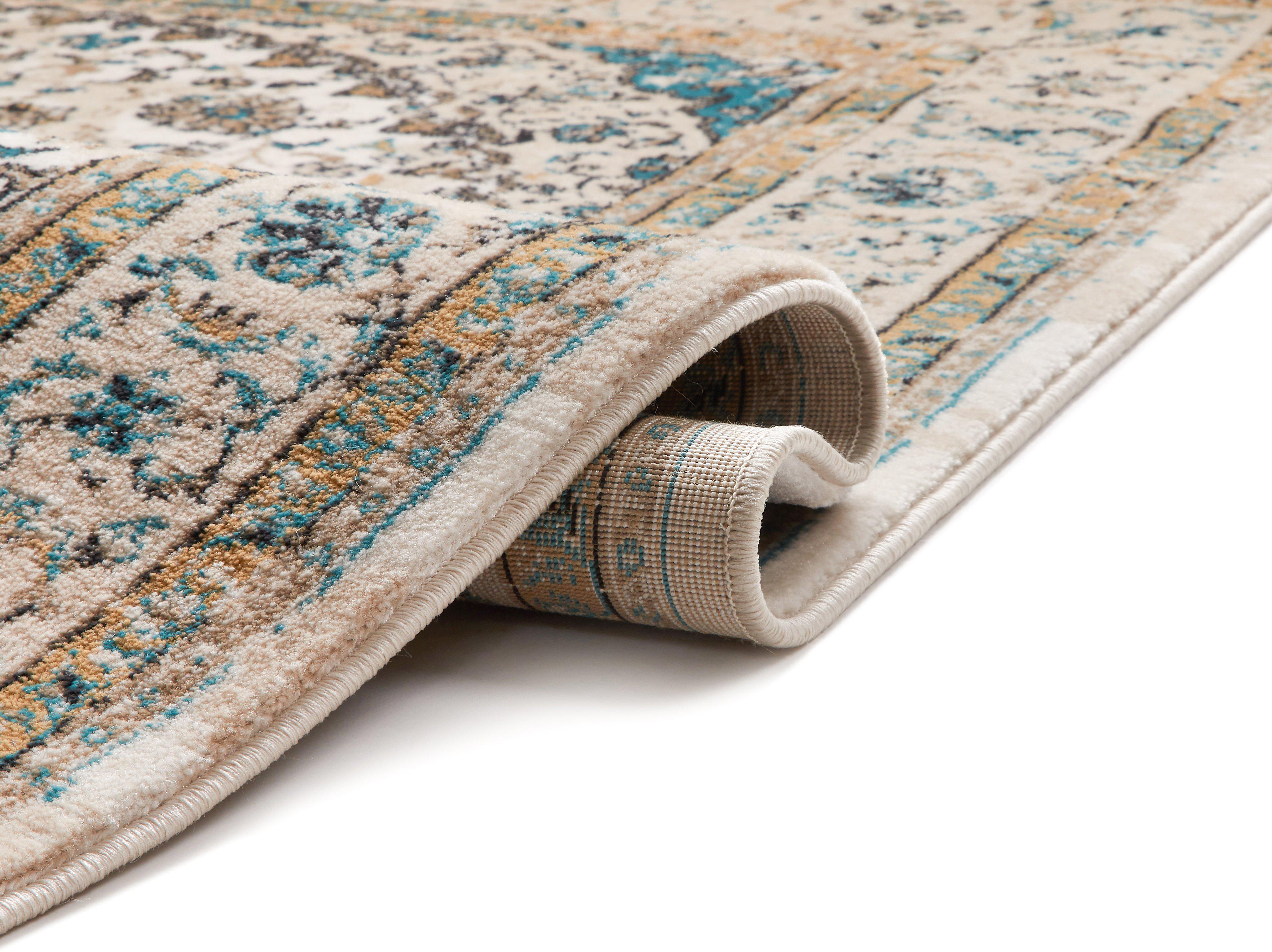 Mahal Beige Vintage-Medaillon-Teppich