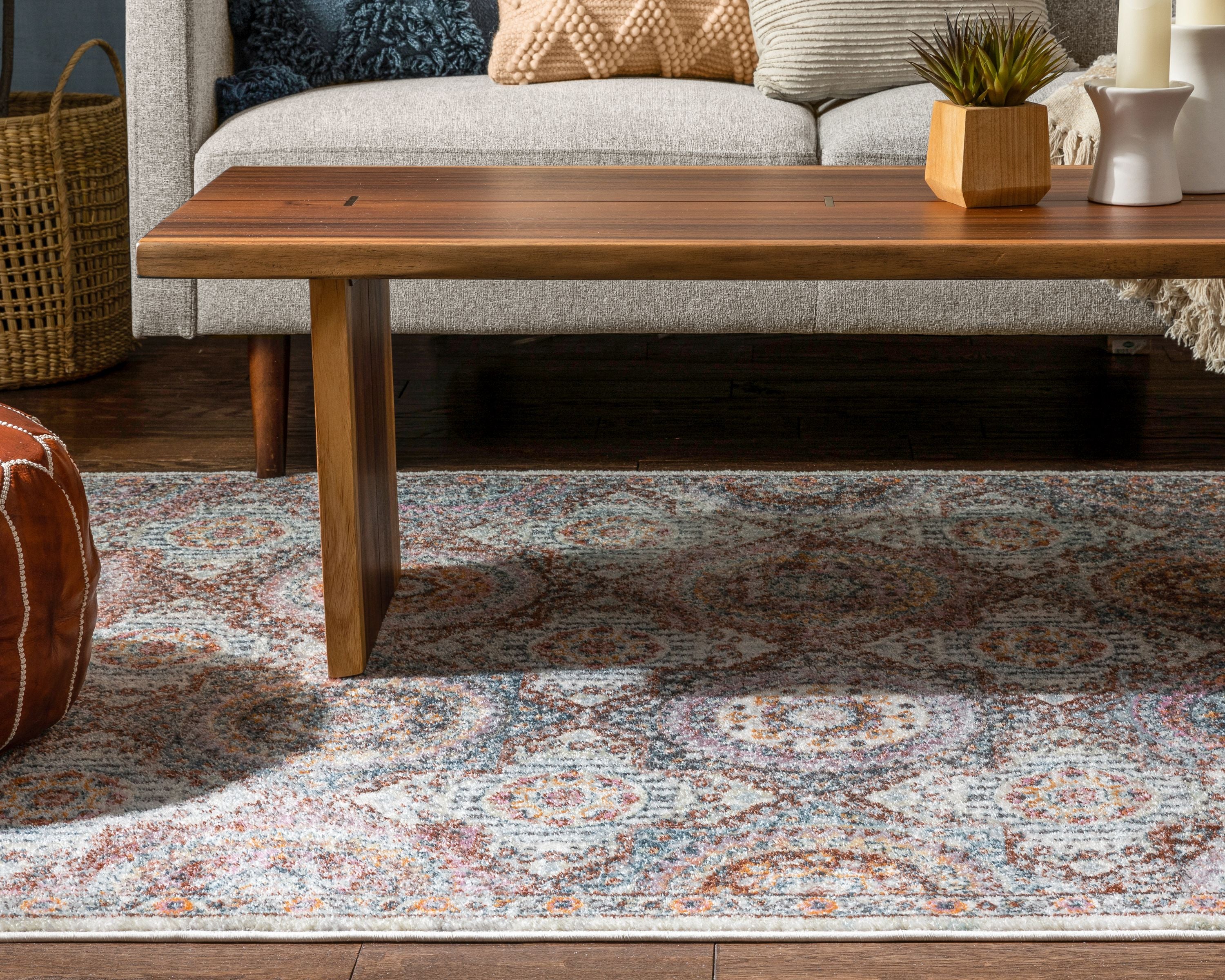 Palermo Bohemian Mandala Ogee Beige Teppich