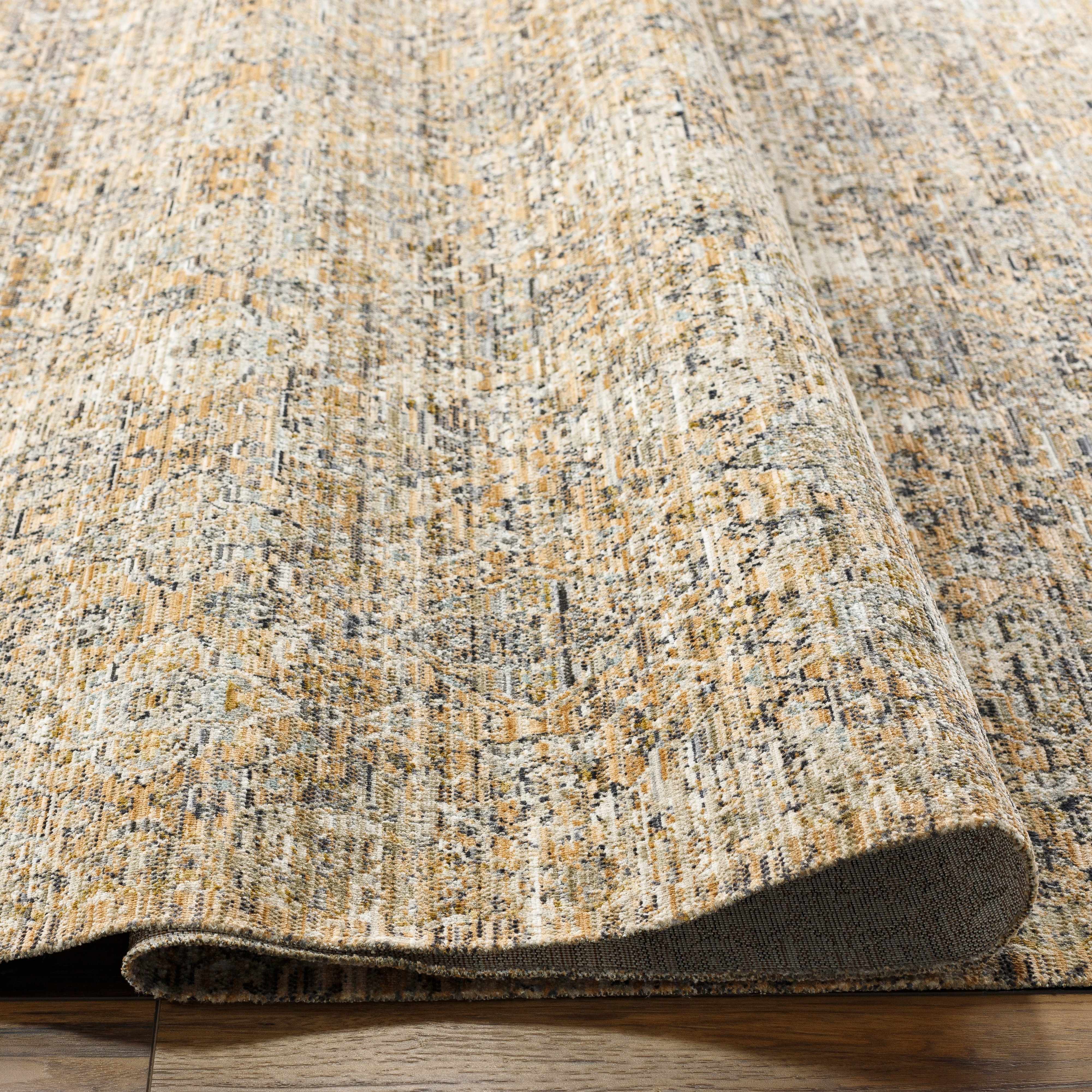 Waschbarer Teppich &bdquo;Margaret Damask&ldquo; in Beige und Blau &ndash; Surya x Becki Owens