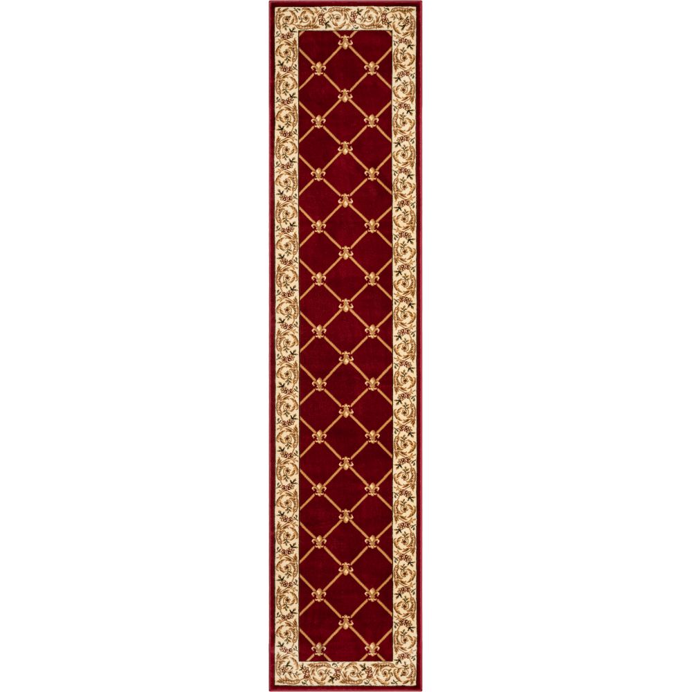 Fleur De Lis Roter formeller Teppich