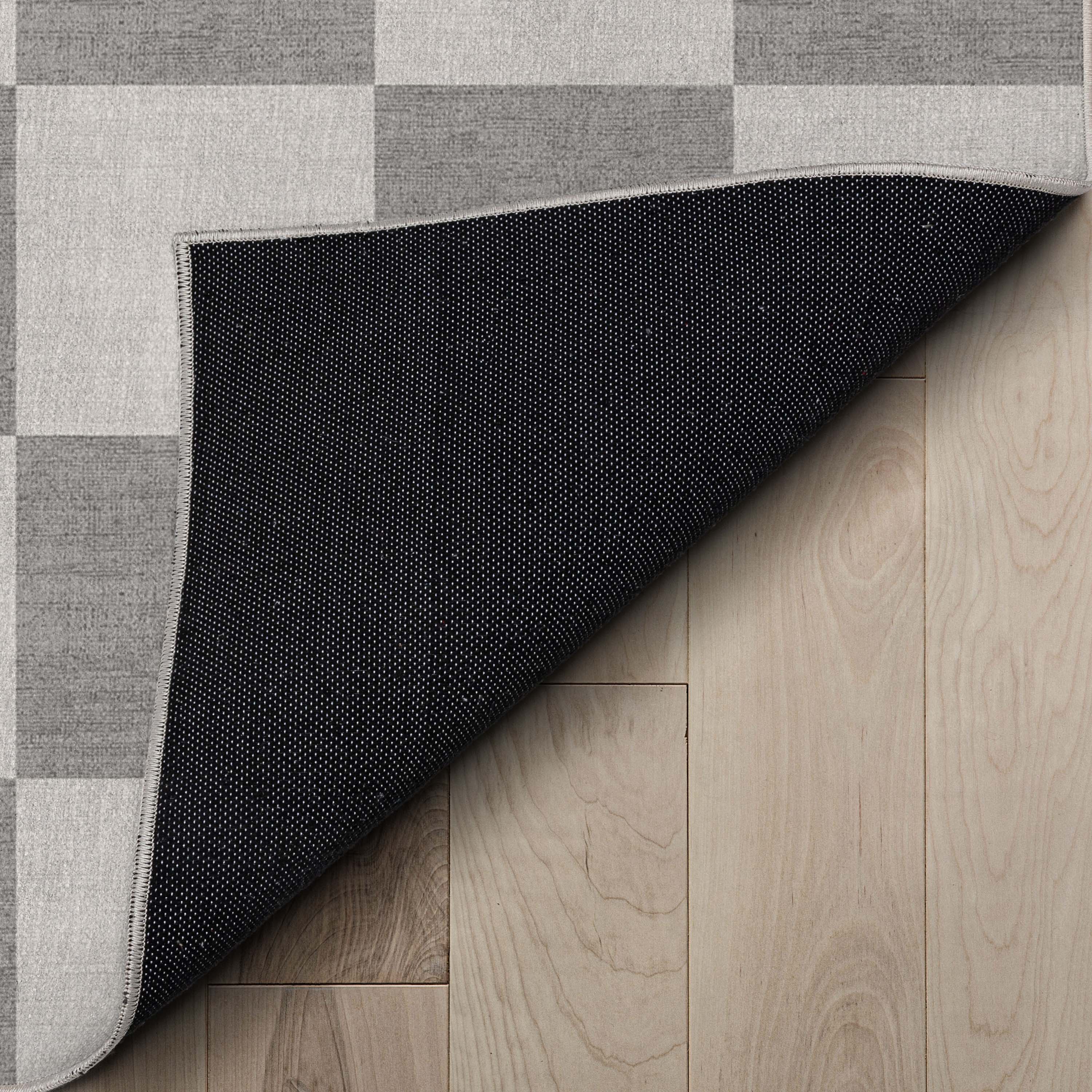 Quadratischer Flachgewebe-Teppich mit modernen geometrischen Boxen