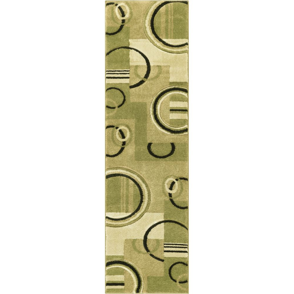 Galaxy Waves Gr&uuml;ner moderner Teppich