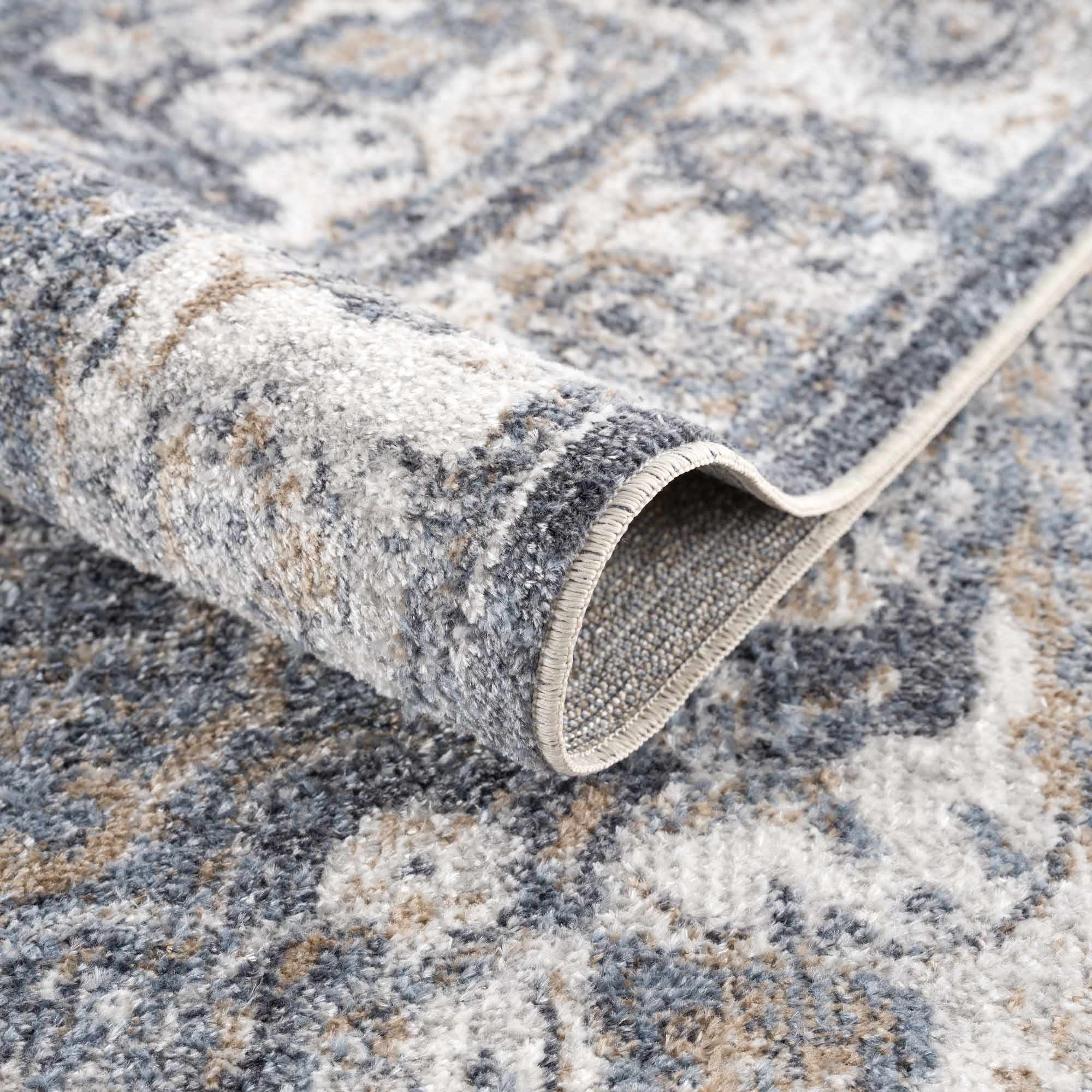 Waschbarer Teppich in Aurumblau