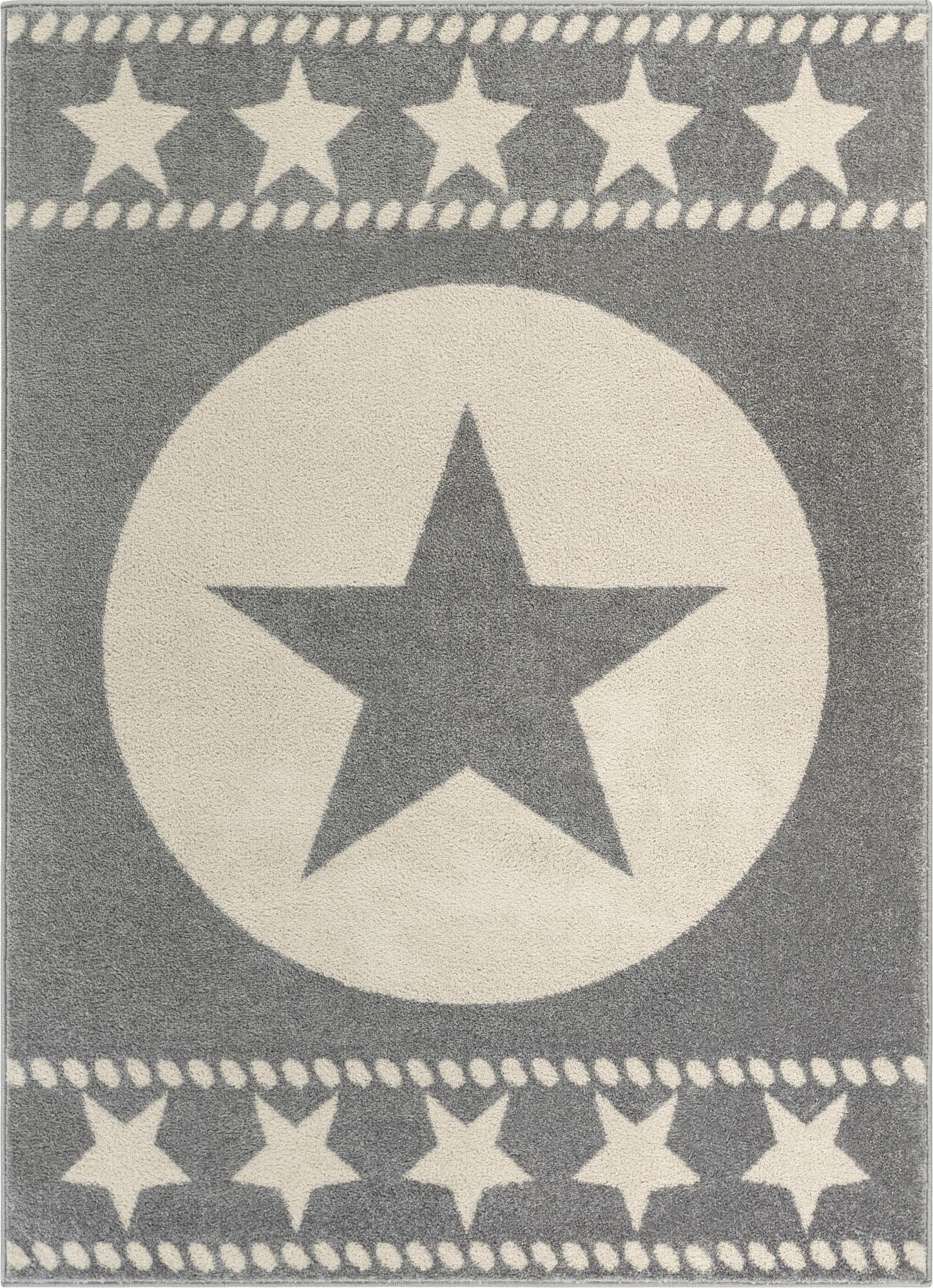 Moderner Neuheitsteppich in Sparrow-Grau