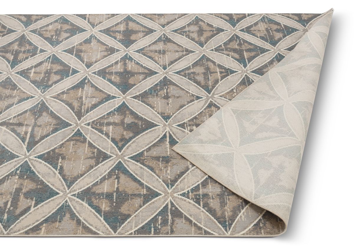 Sofia Beige Vintage Modern Trellis Teppich