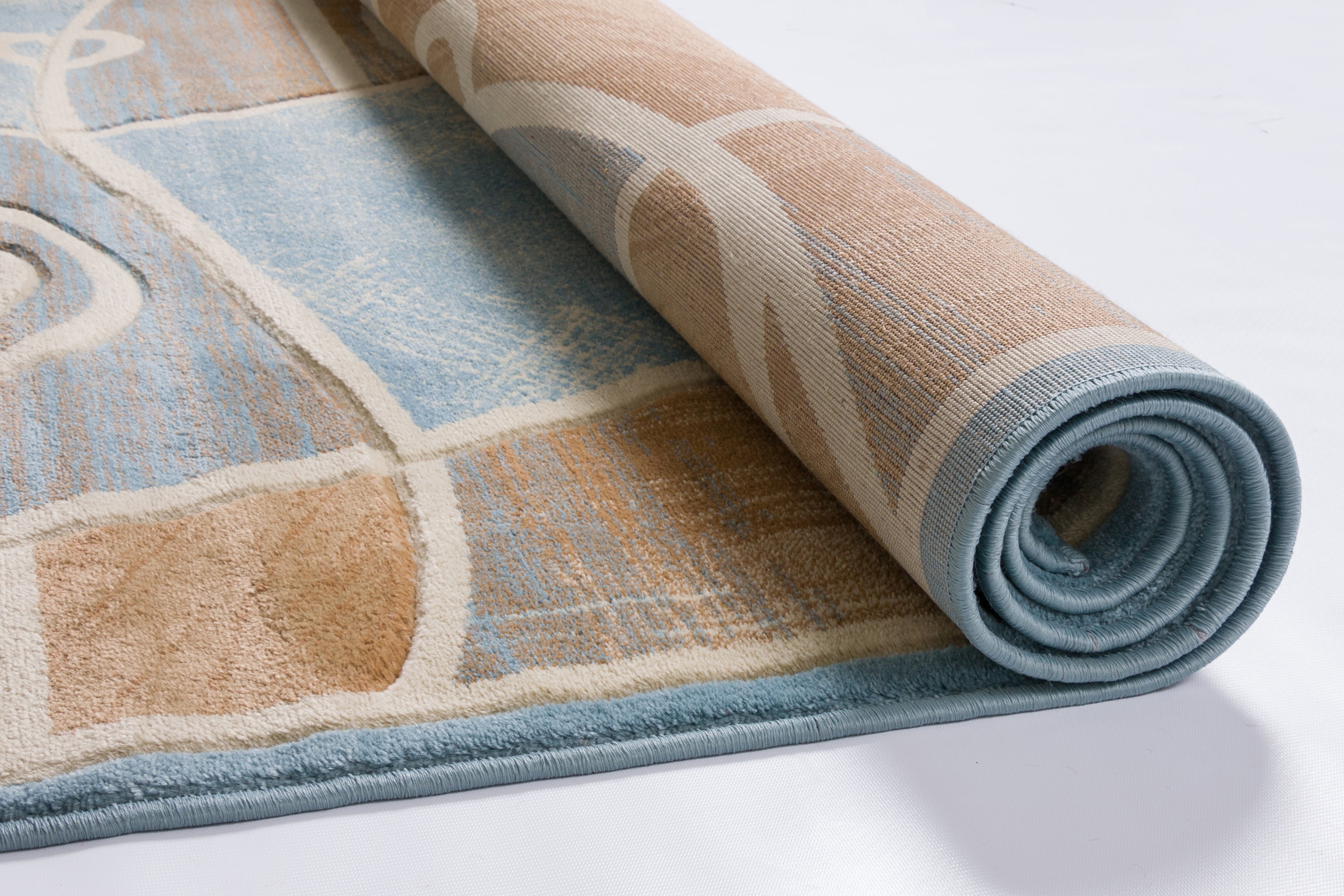 Moderner Teppich in Springfield-Blau