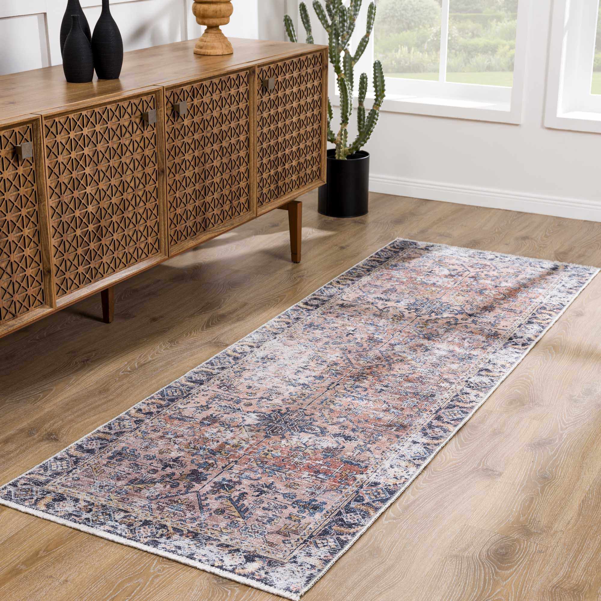 Peach Holi-2305 Waschbarer Teppich