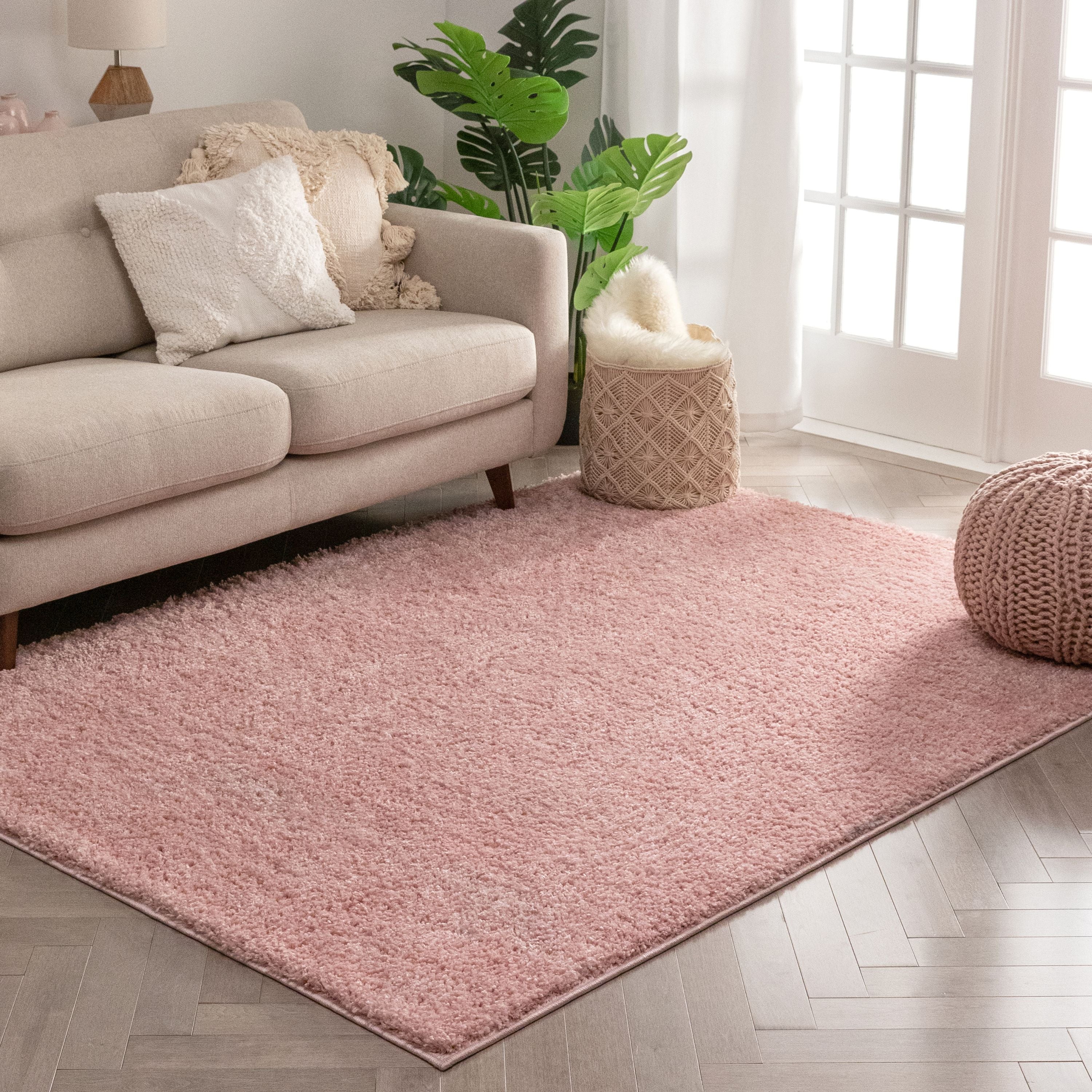 Shag-Teppich Piper in Solid Pink