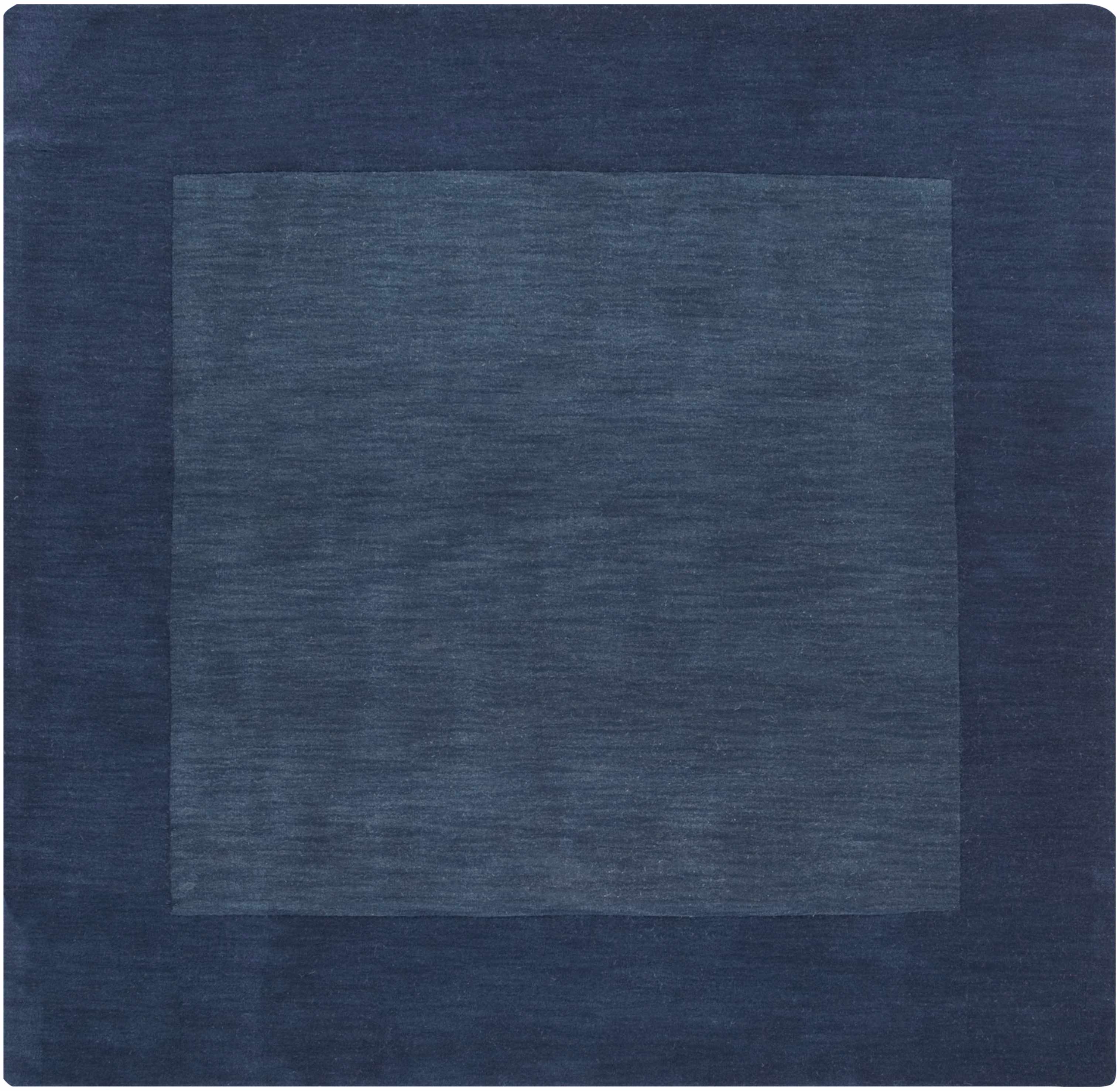 Fingerhut Wollteppich mit blauem Rand