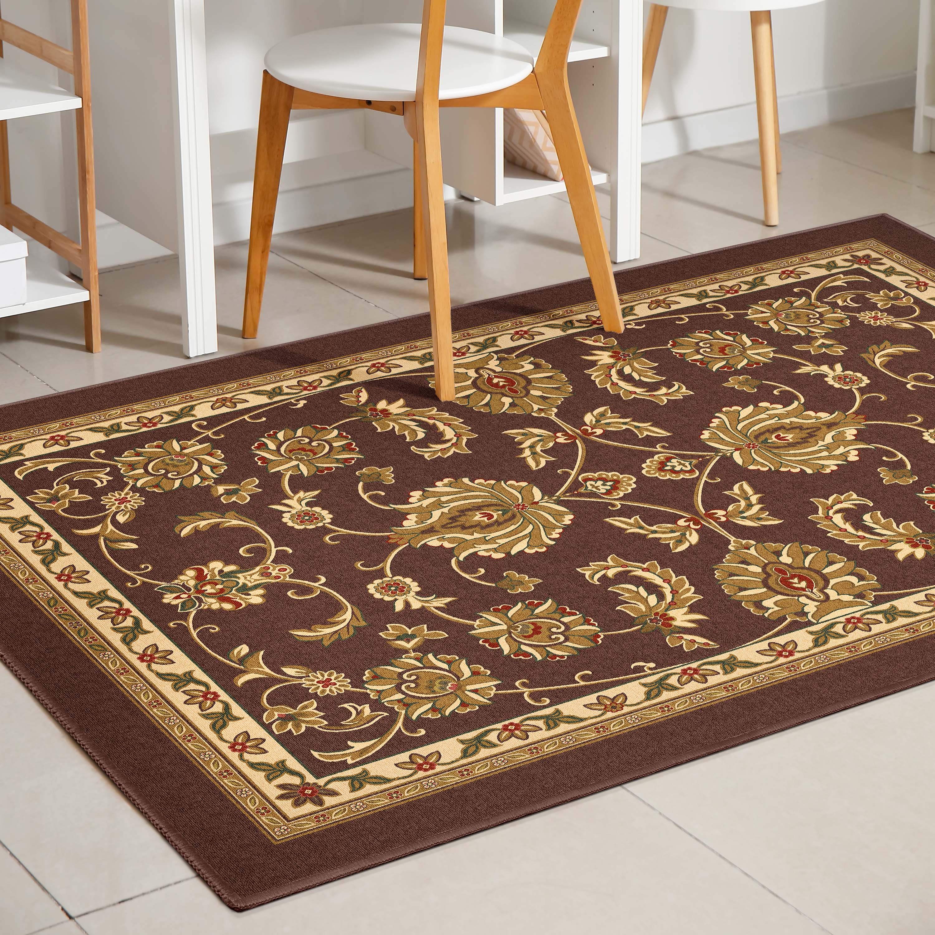 Tabriz Traditioneller orientalischer Flachgewebe-Teppich mit Baumwollr&uuml;cken