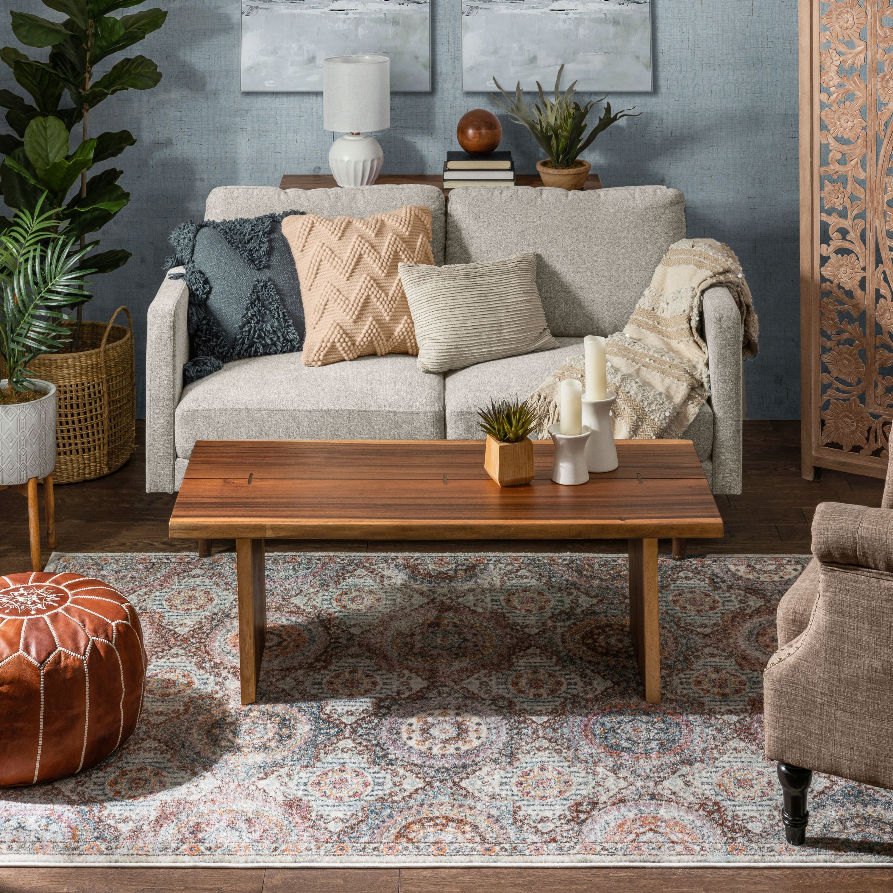 Palermo Bohemian Mandala Ogee Beige Teppich