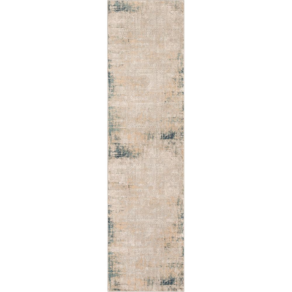 Marius Gold Vintage persischer Mosaik-Hoch-Tief-Teppich