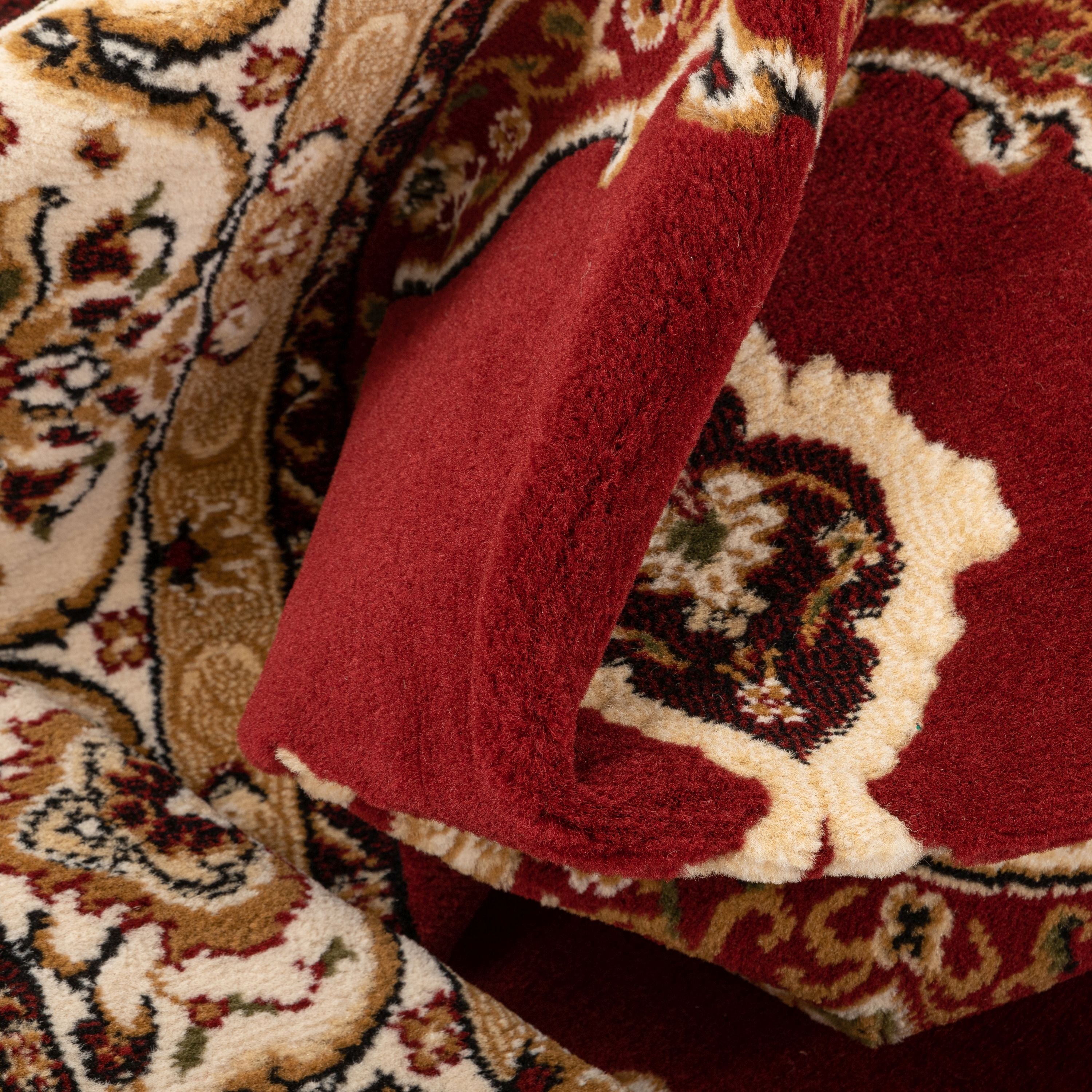 Isfahan-Medaillon-roter traditioneller Teppich