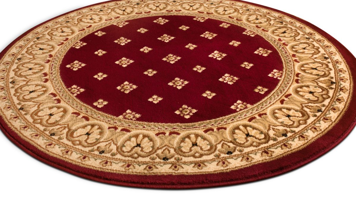 Traditioneller runder Teppich Hudson Terrace in Rot