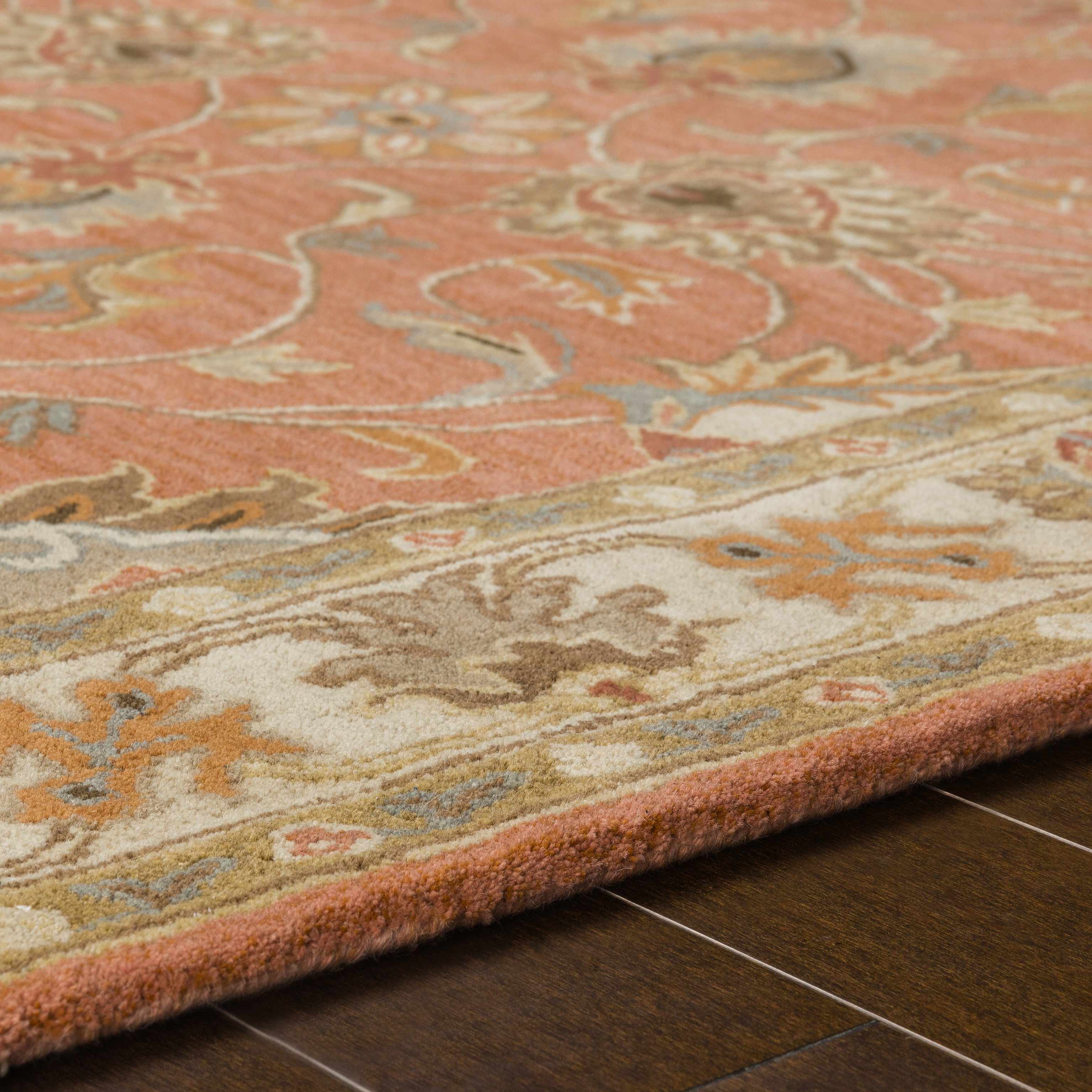 Cherryfield handgetufteter Wollteppich in gebranntem Orange 1124