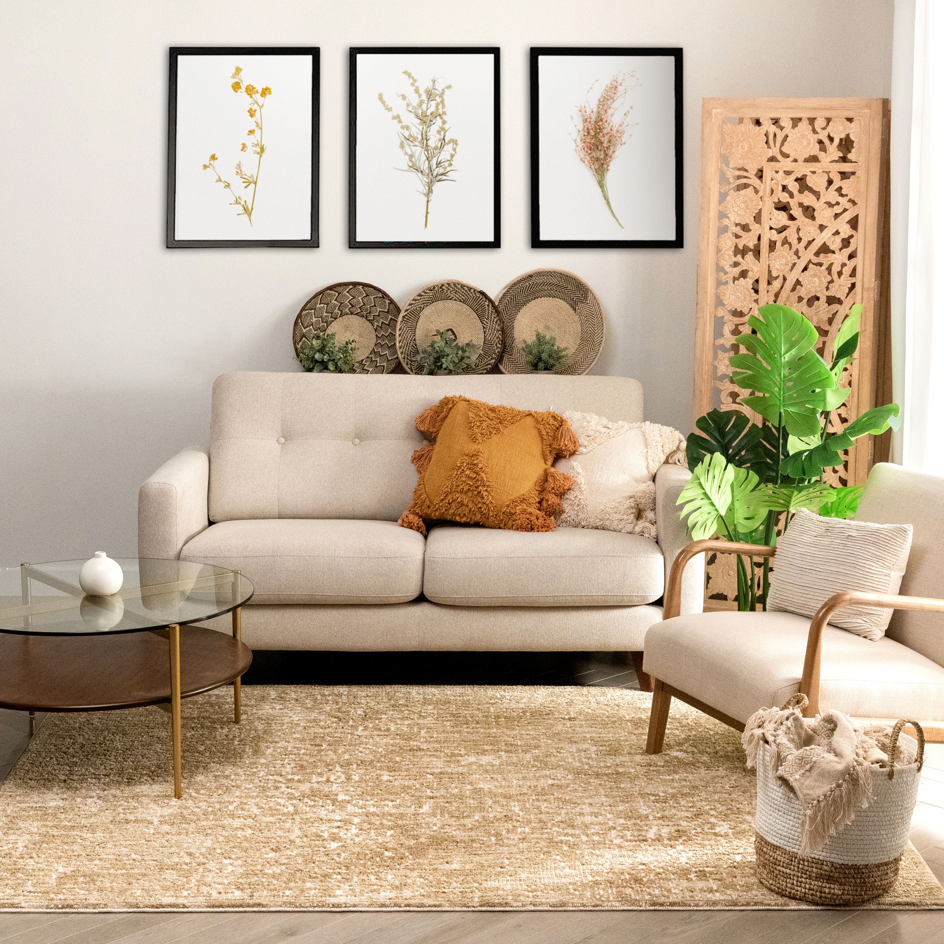 Origins Nat&uuml;rlicher moderner orientalischer Vintage-Teppich