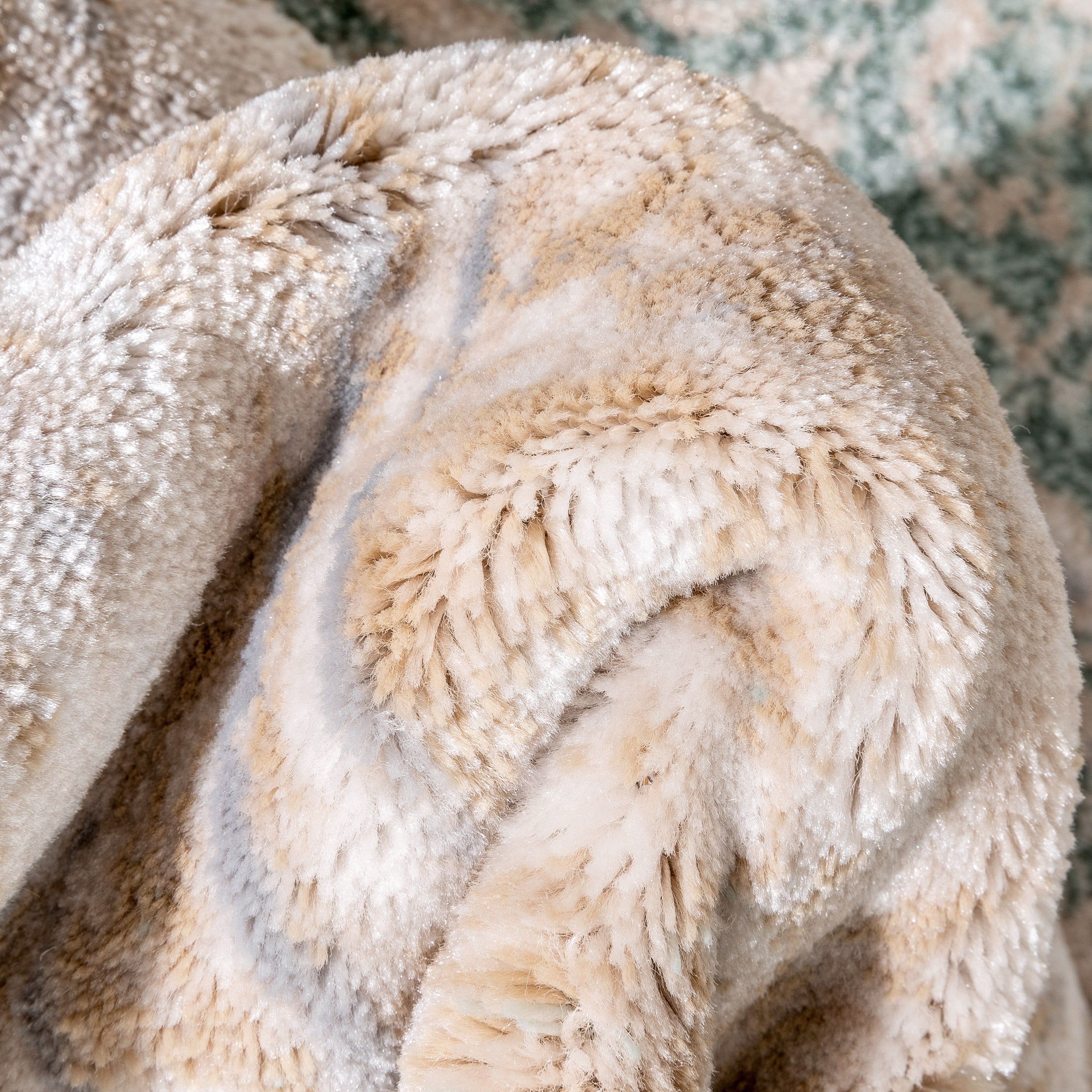 Moderner Vintage-Teppich in Melangeblau