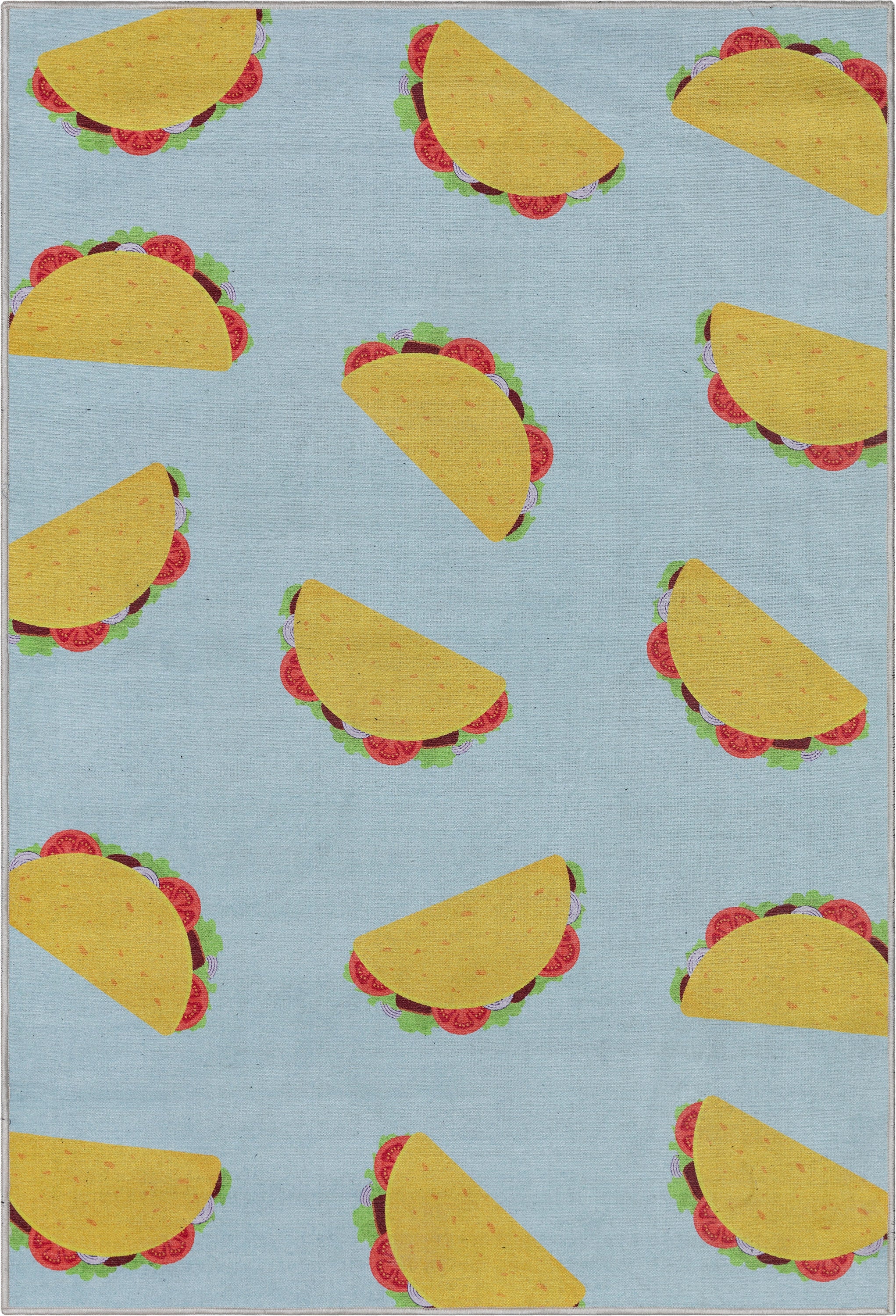 Multi Tacos Neuheit Multi Blue Flachgewebe-Teppich
