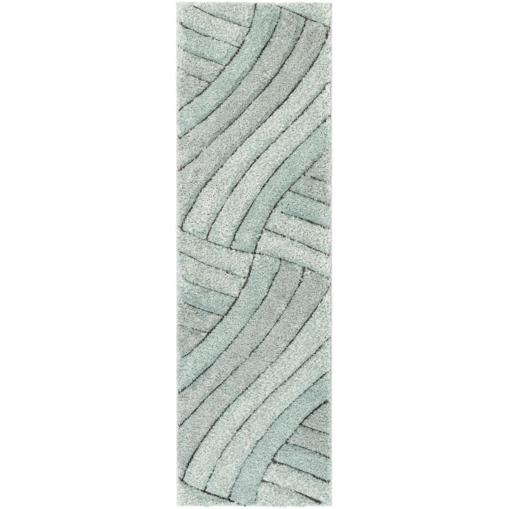 Ucci Blue Moderner Shag-Teppich mit 3D-Struktur von Chill Rugs