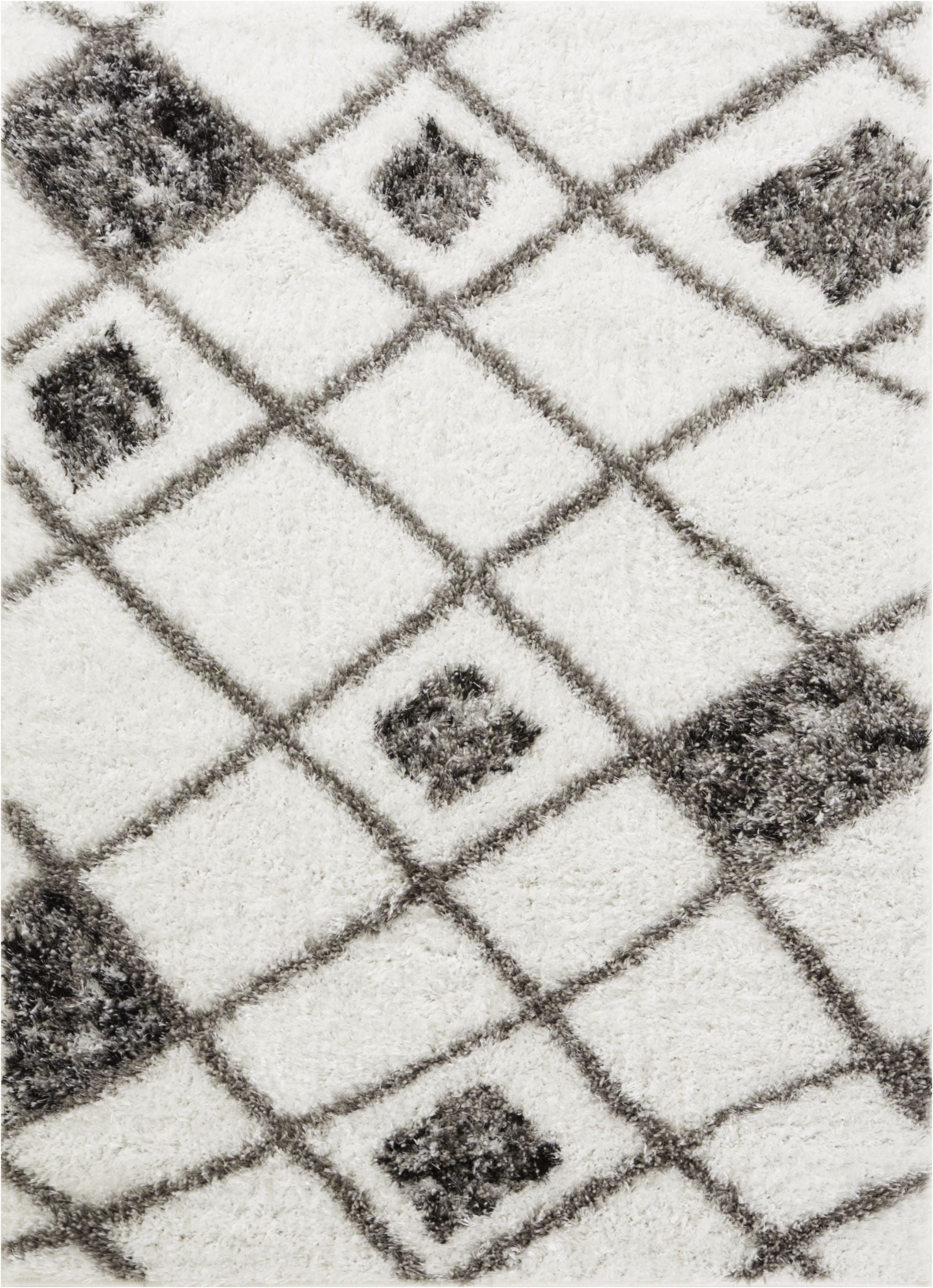 Hervorragender wei&szlig;er moderner marokkanischer Shag-Teppich