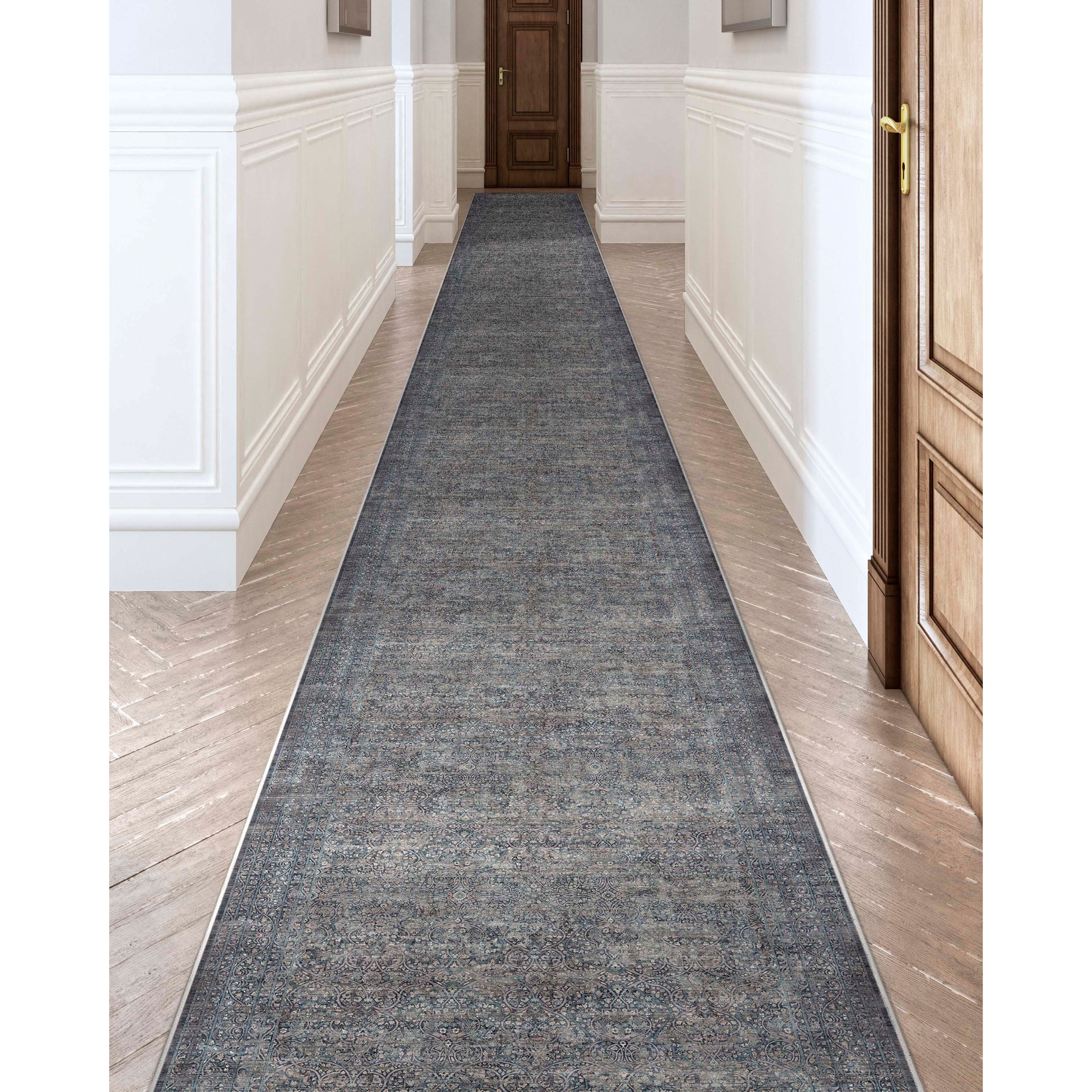 Juliette Vintage persischer orientalischer Flachgewebe-Teppich in Blau
