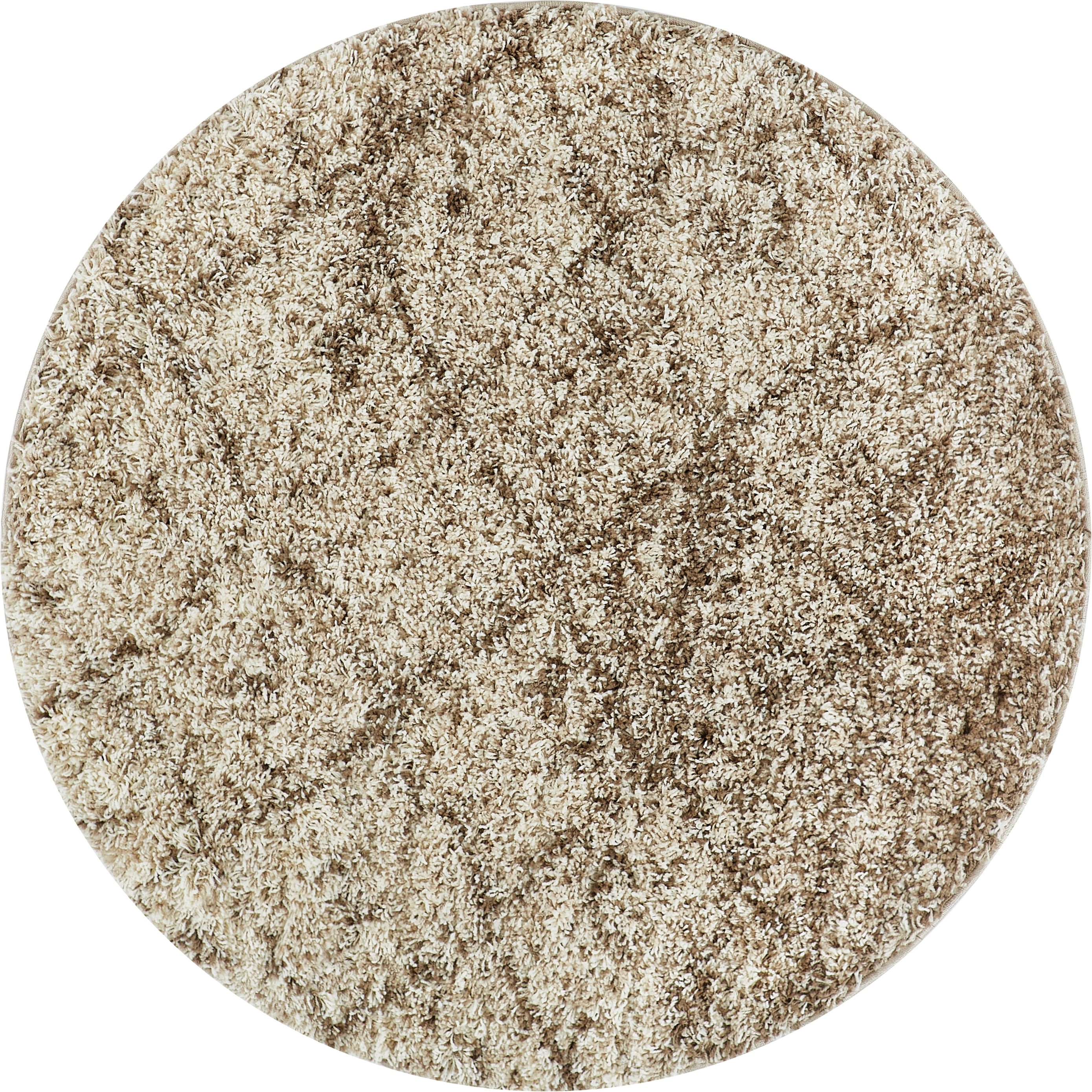 Moderner runder marokkanischer Lattice Vanilla-Teppich