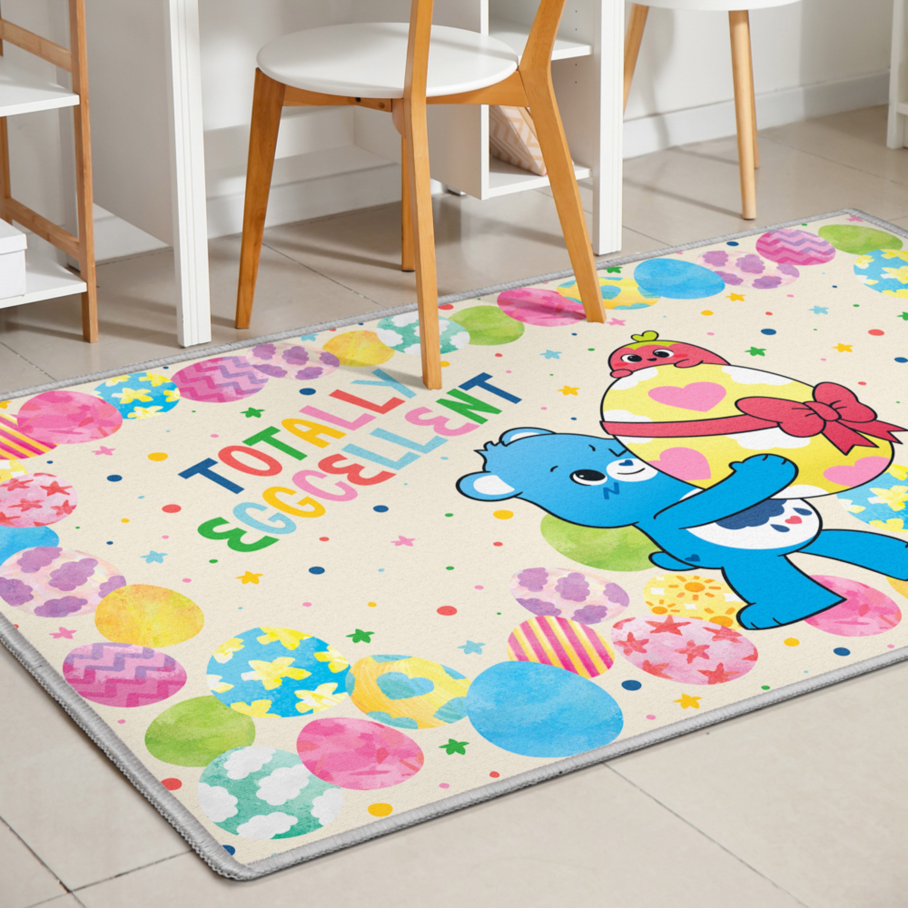 Care Bears Totally Eggcellent Oster-Teppich in Elfenbeinfarbe