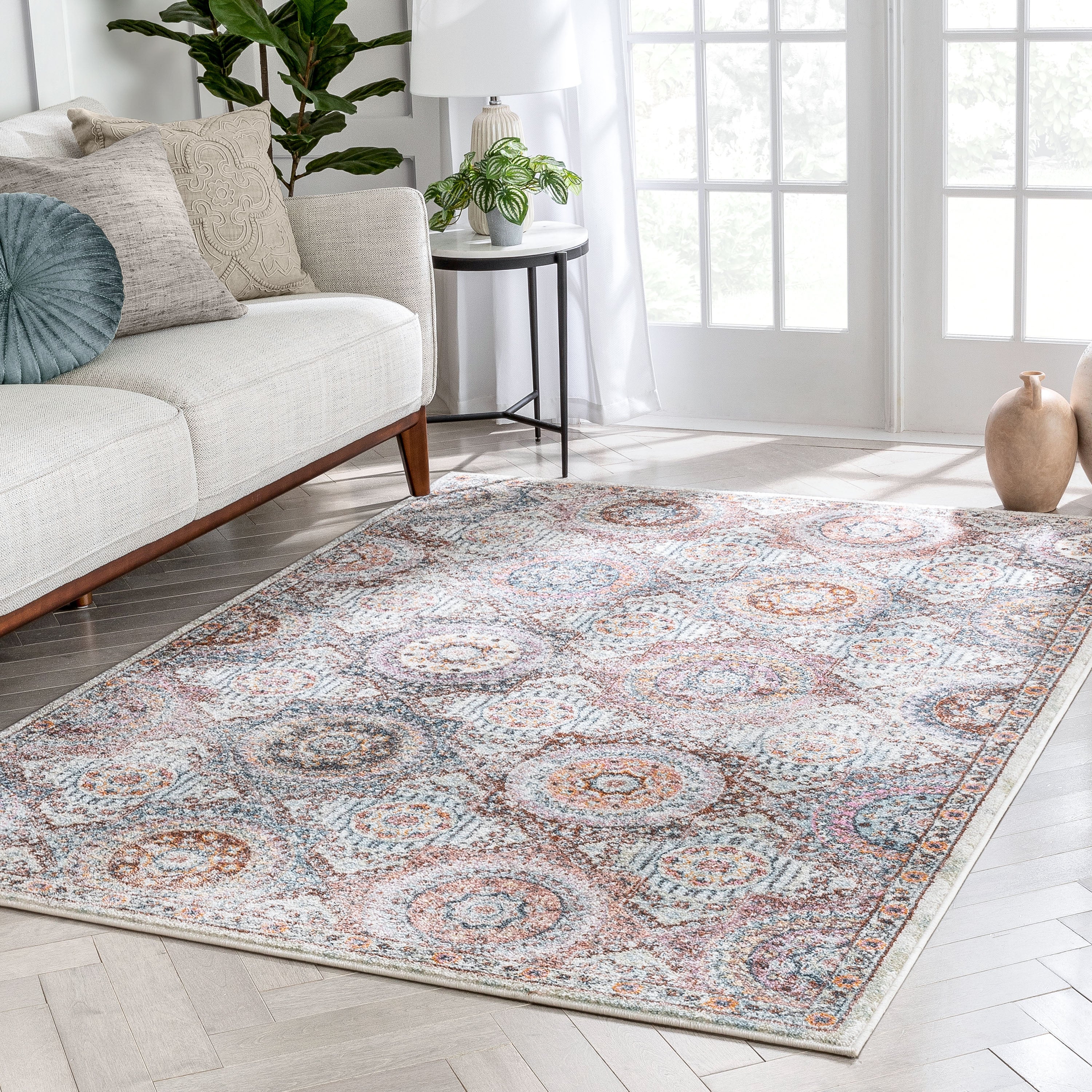 Palermo Bohemian Mandala Ogee Beige Teppich