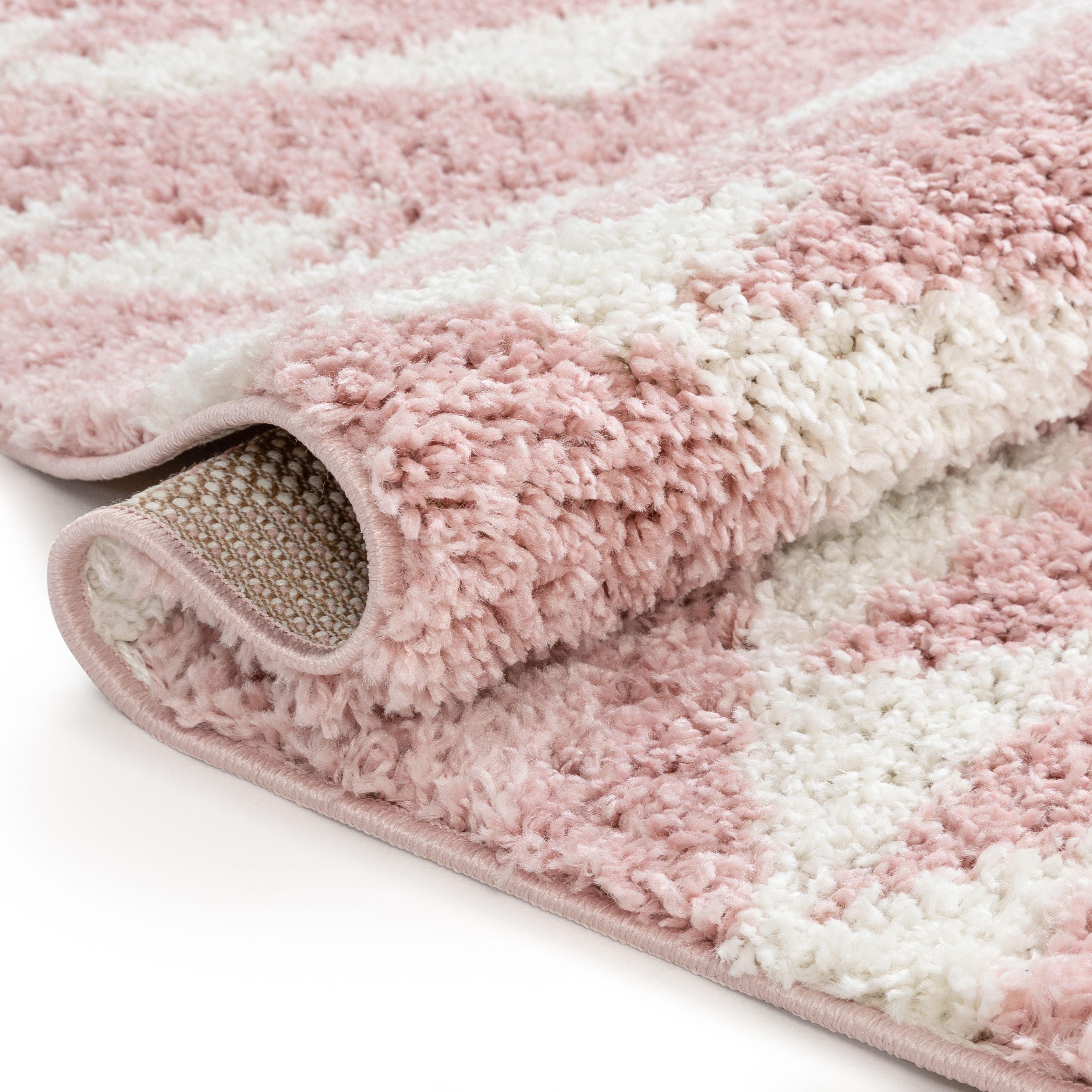 Edona marokkanischer Tribal-Rosa-Shag-Teppich