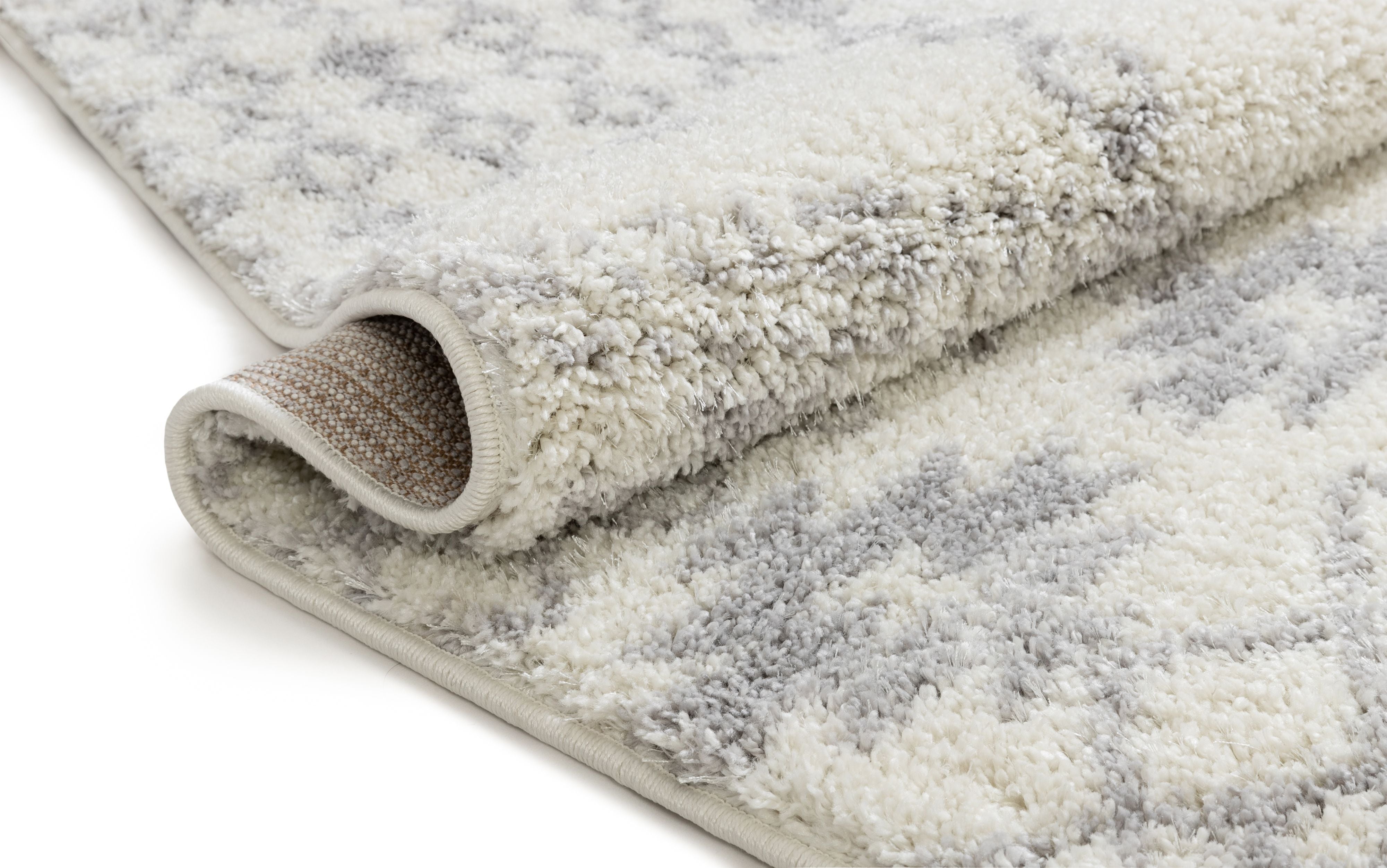 Tozi marokkanischer Tribal-Shag-Teppich in Beige