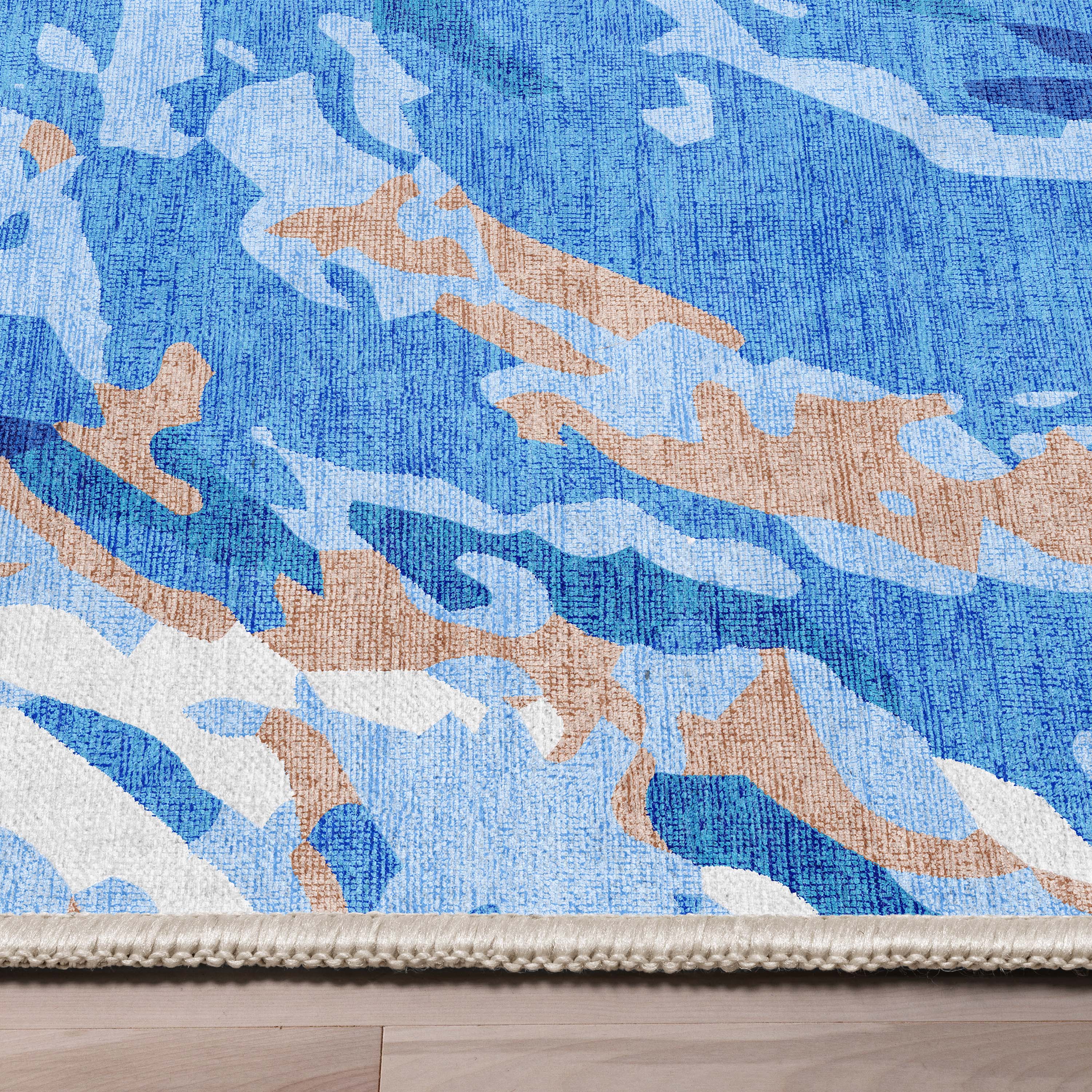 Dunes-Teppich aus abstraktem Marmor-Flachgewebe