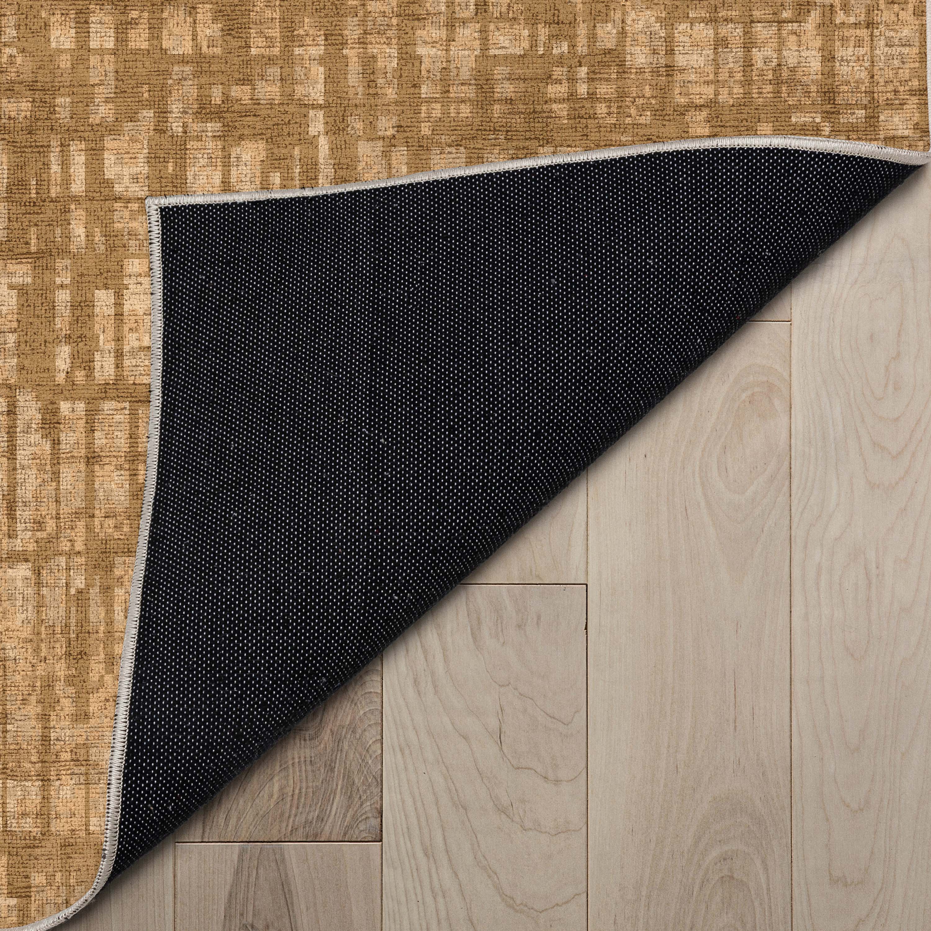 Abstrakter geometrischer Flachgewebe-Teppich &bdquo;Nightscape&ldquo;.