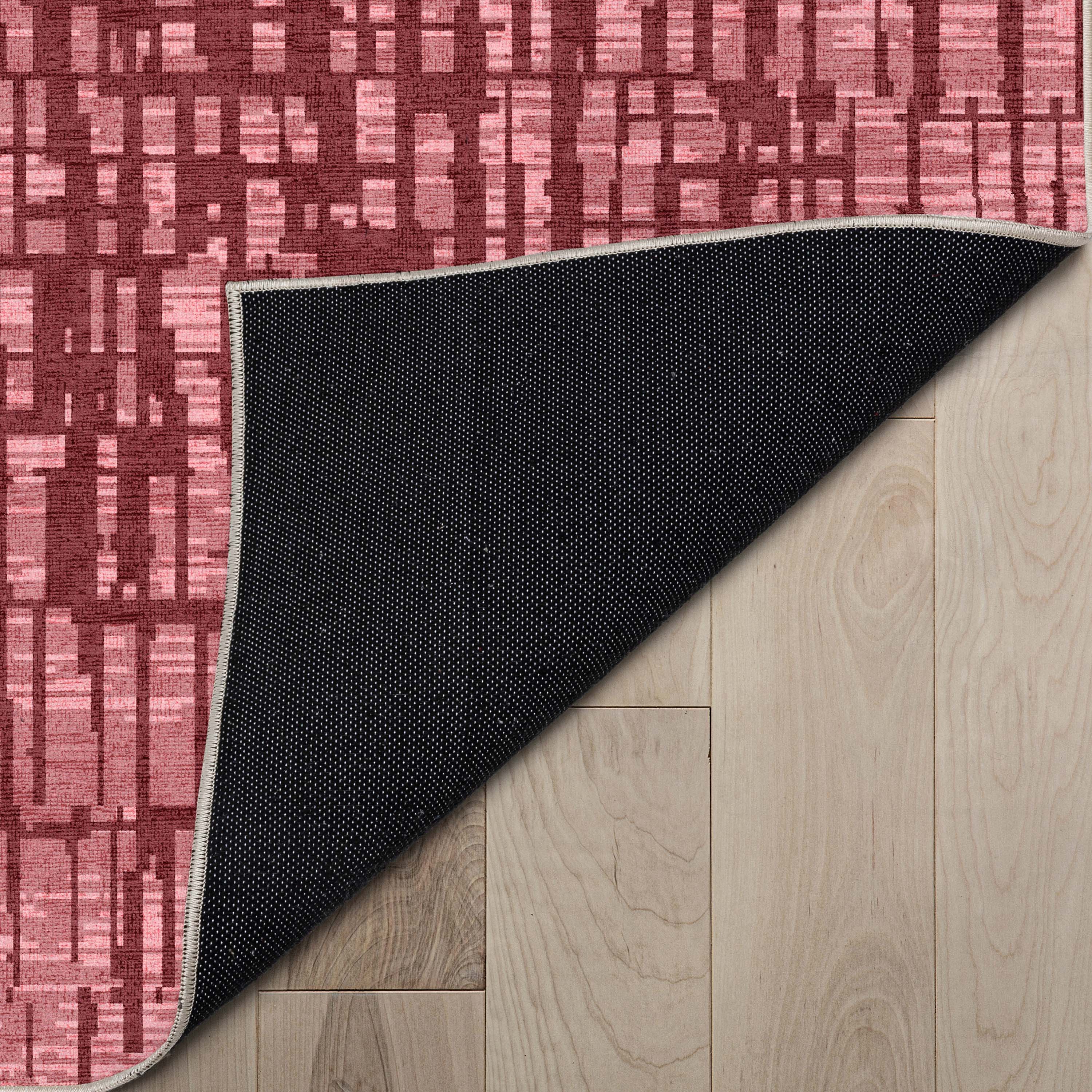 Abstrakter geometrischer Flachgewebe-Teppich &bdquo;Nightscape&ldquo;.