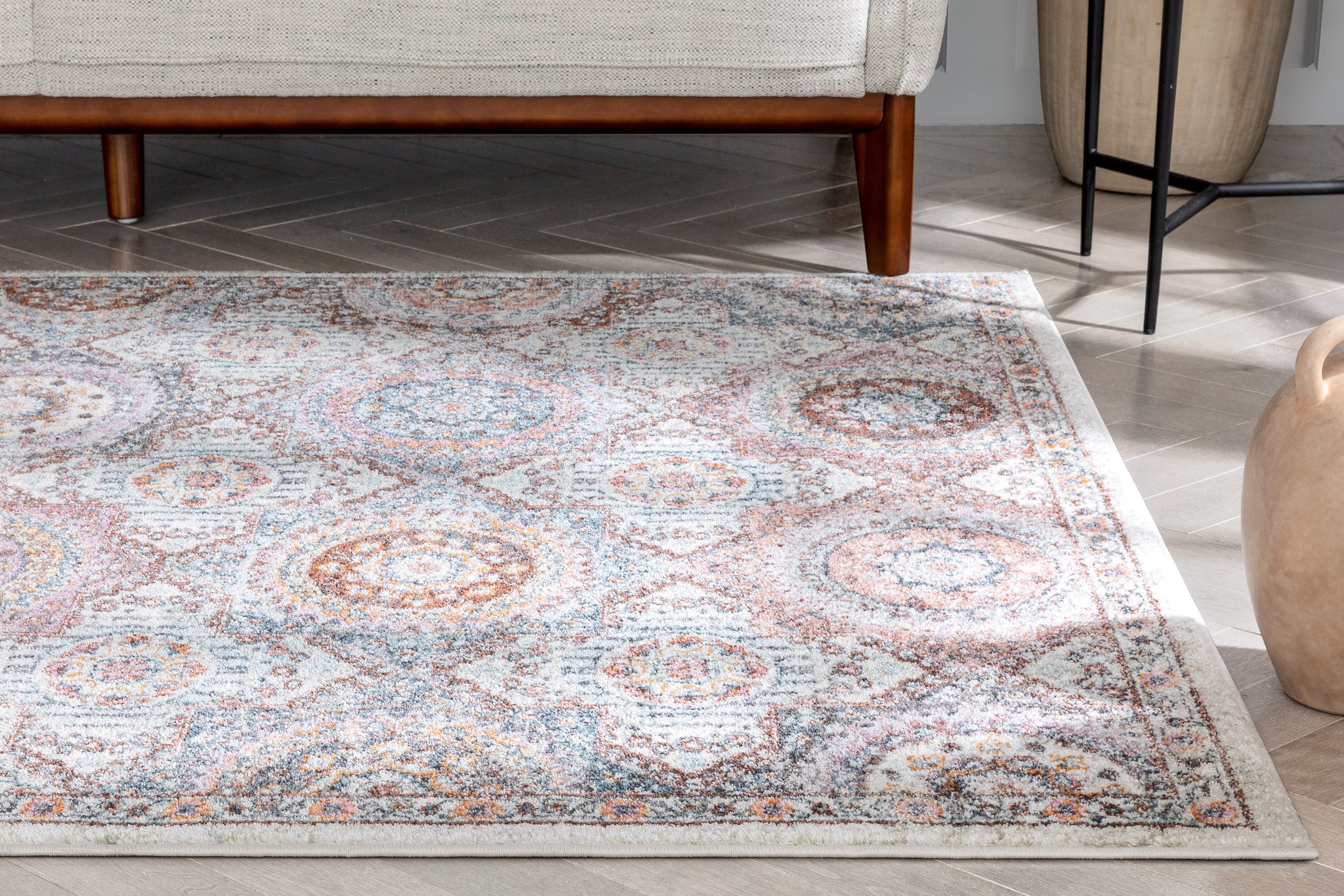 Palermo Bohemian Mandala Ogee Beige Teppich