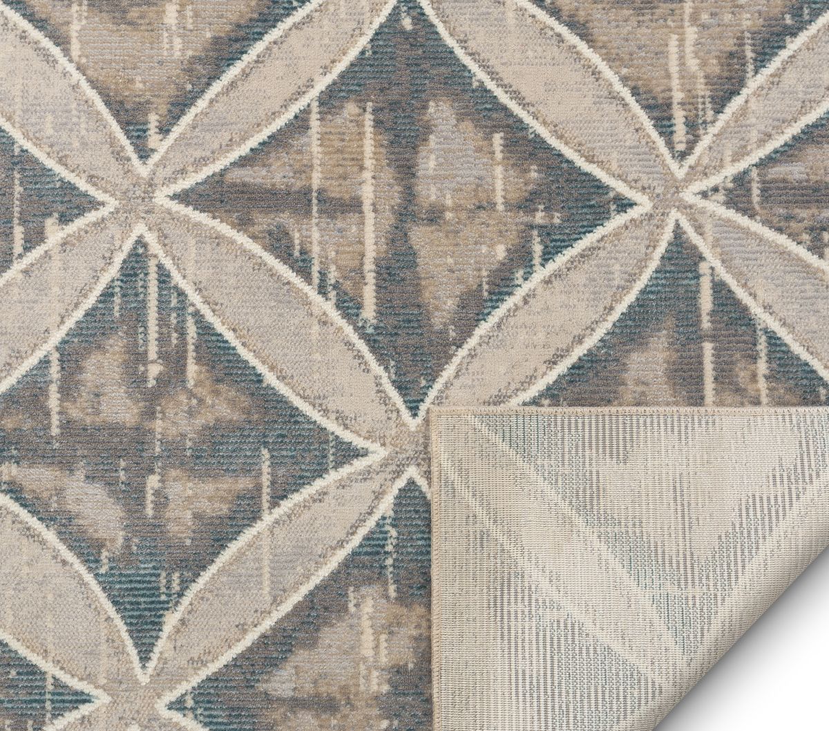 Sofia Beige Vintage Modern Trellis Teppich