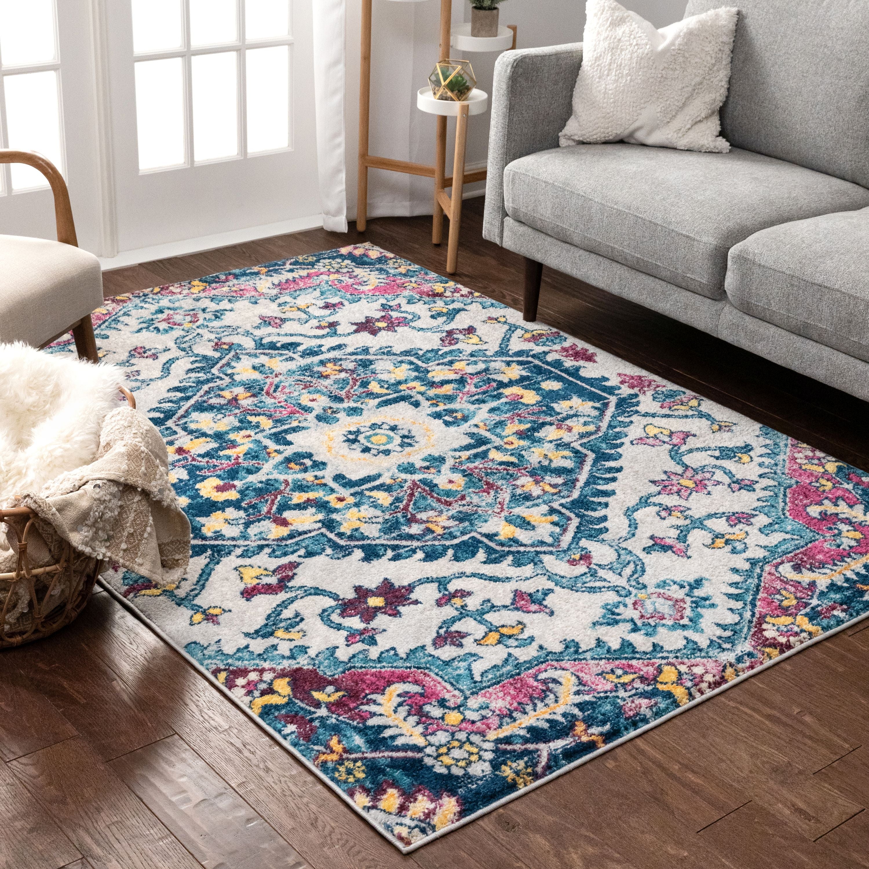 Gwendolyn Multi Bohemian Oriental Medaillon Teppich