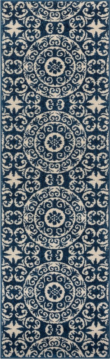Petra Palatial Marineblauer moderner Teppich