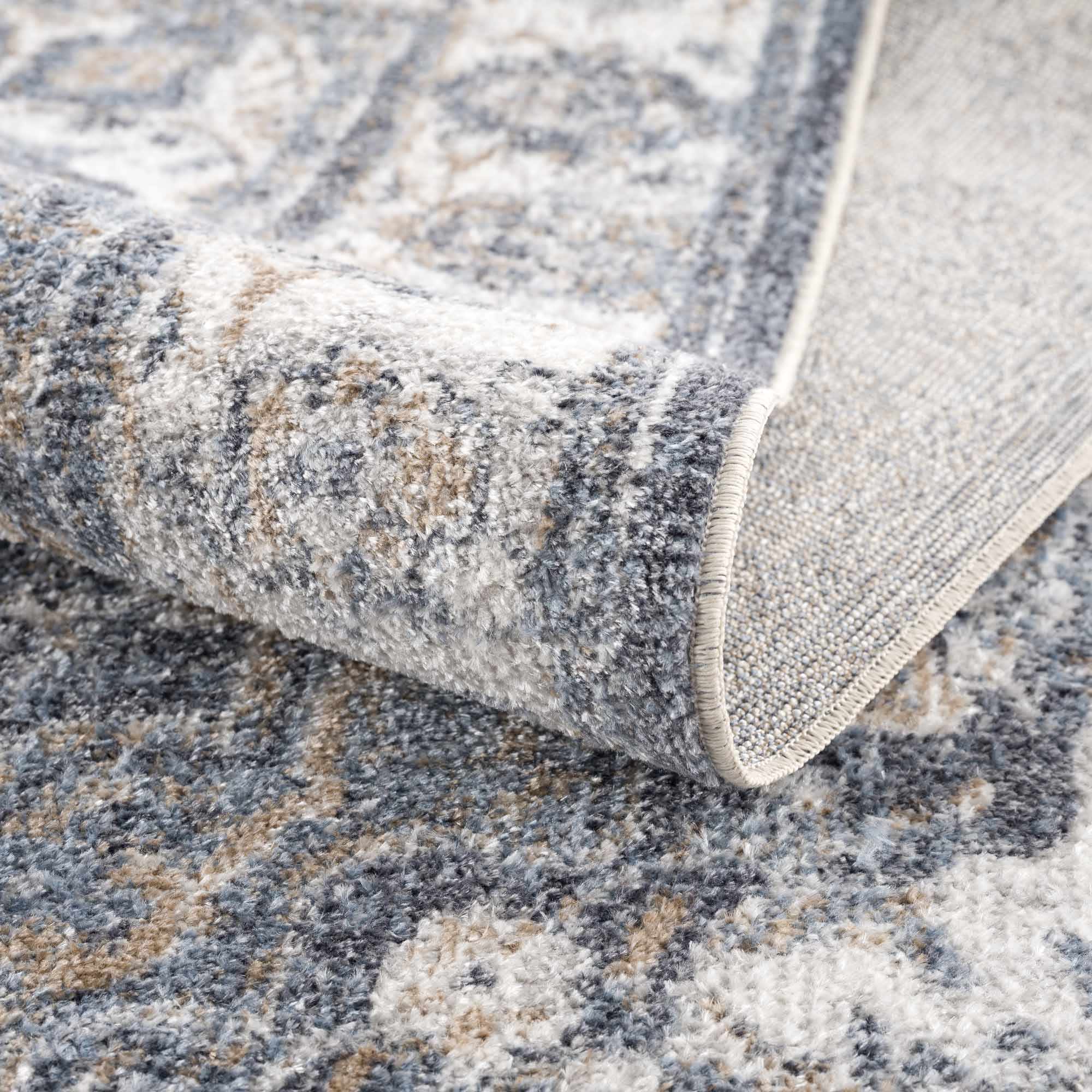 Waschbarer Teppich in Aurumblau
