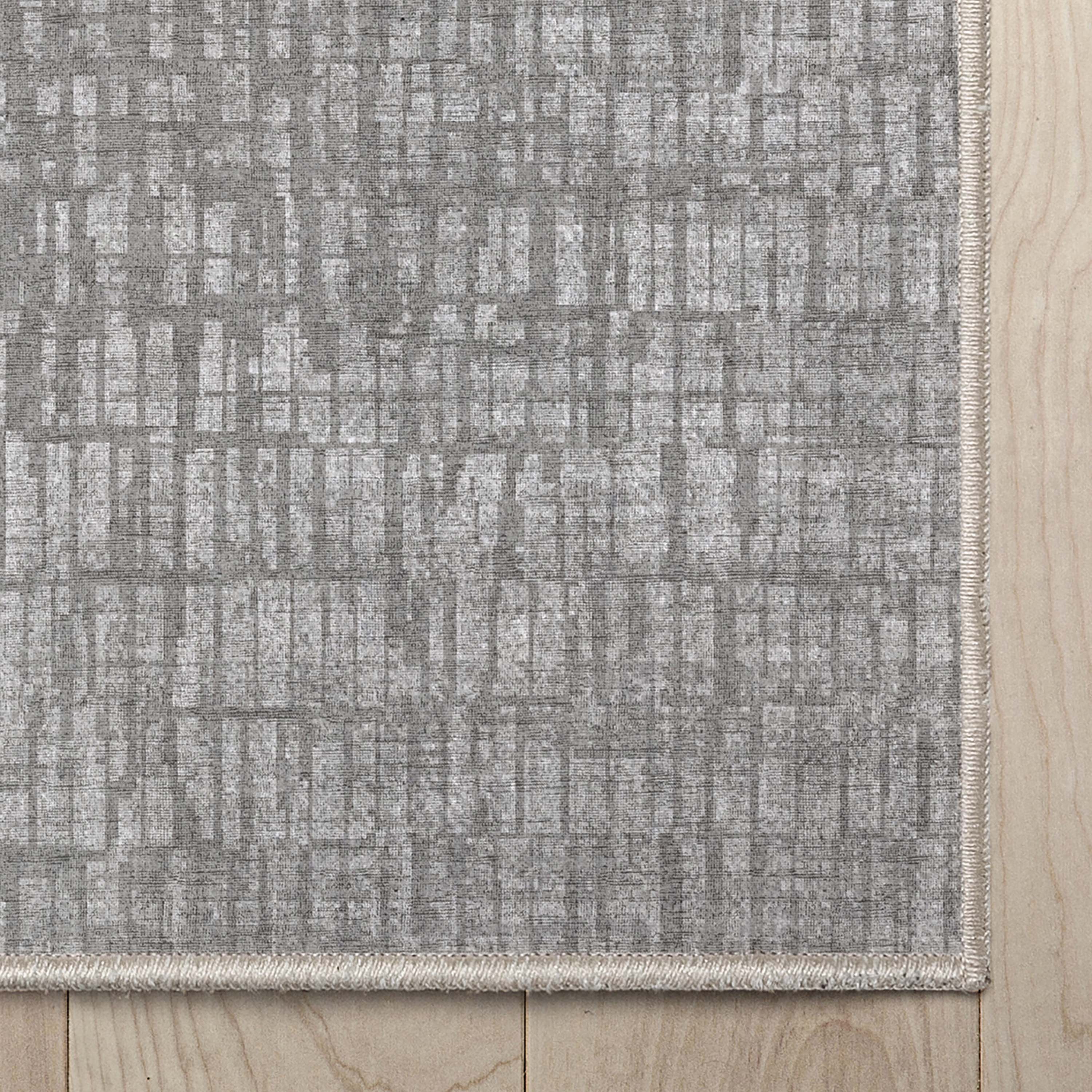 Abstrakter geometrischer Flachgewebe-Teppich &bdquo;Nightscape&ldquo;.