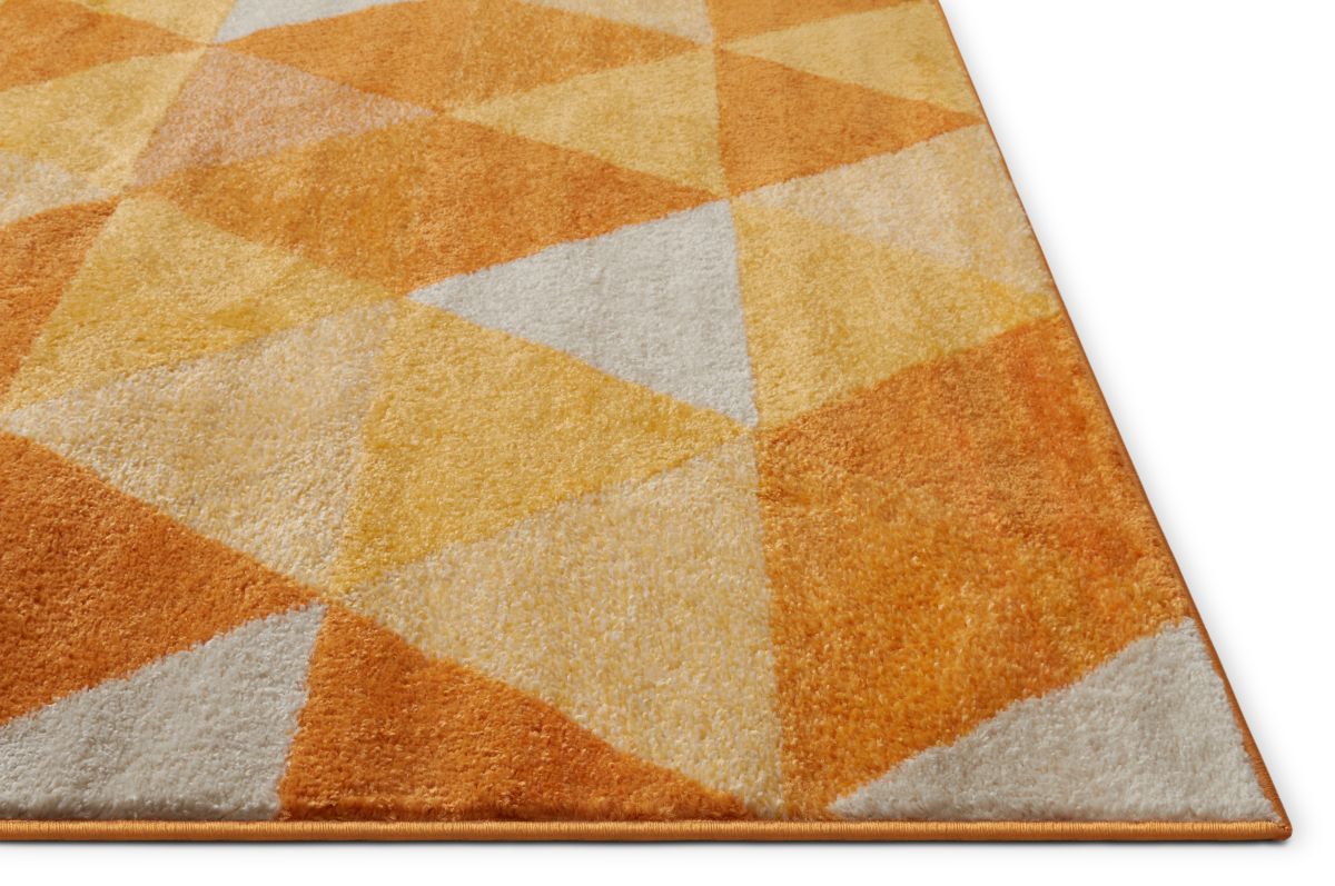 Alvin Orange Moderner geometrischer Teppich
