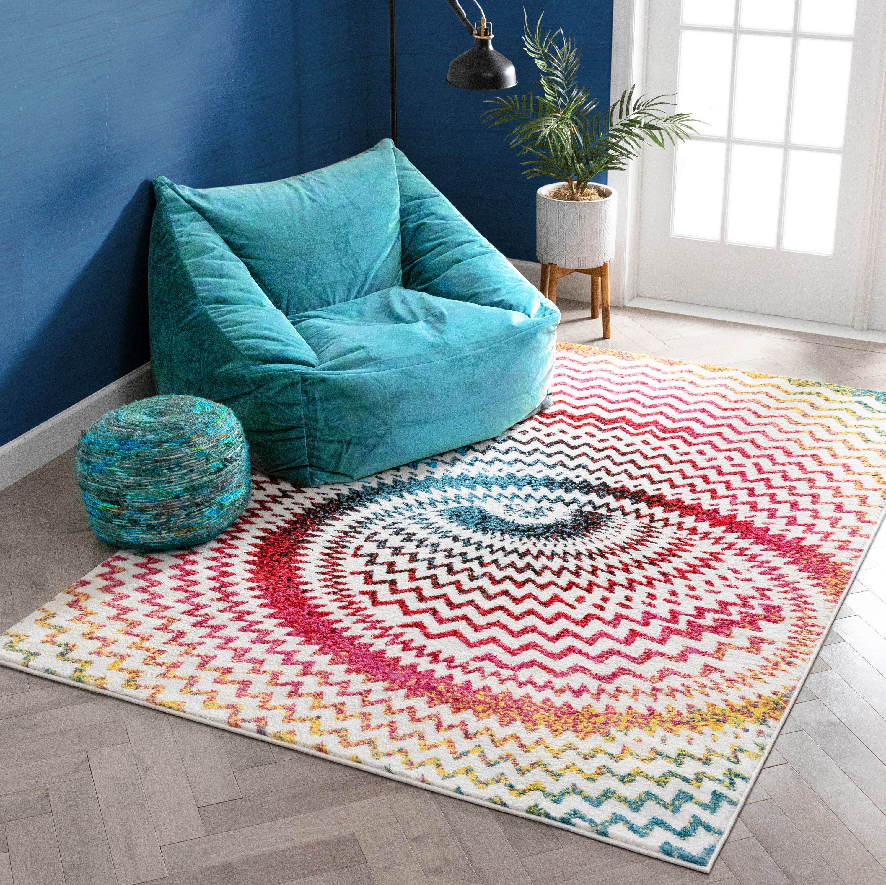 Kaleidoskop Multi Moderner, heller Teppich