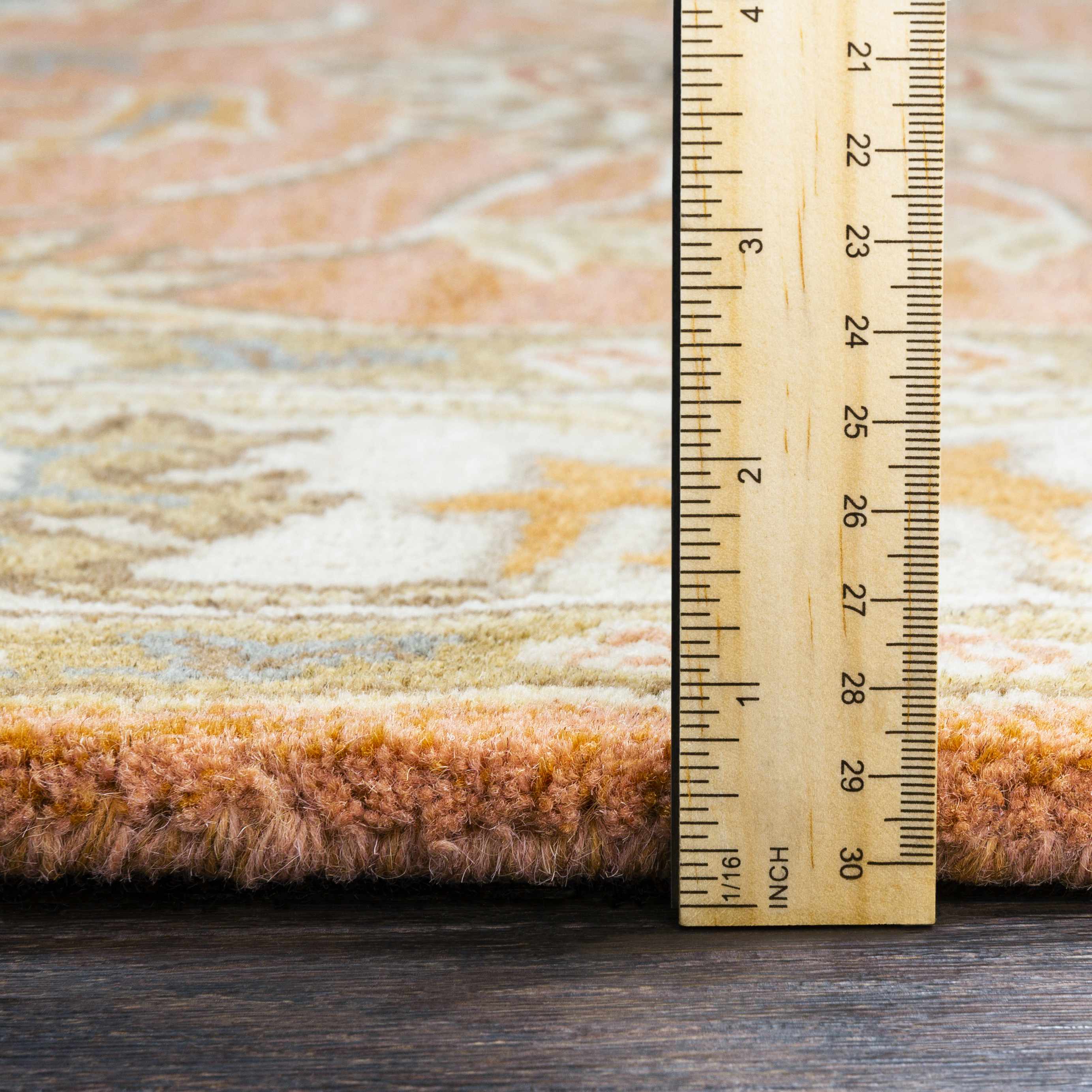Cherryfield handgetufteter Wollteppich in gebranntem Orange 1124