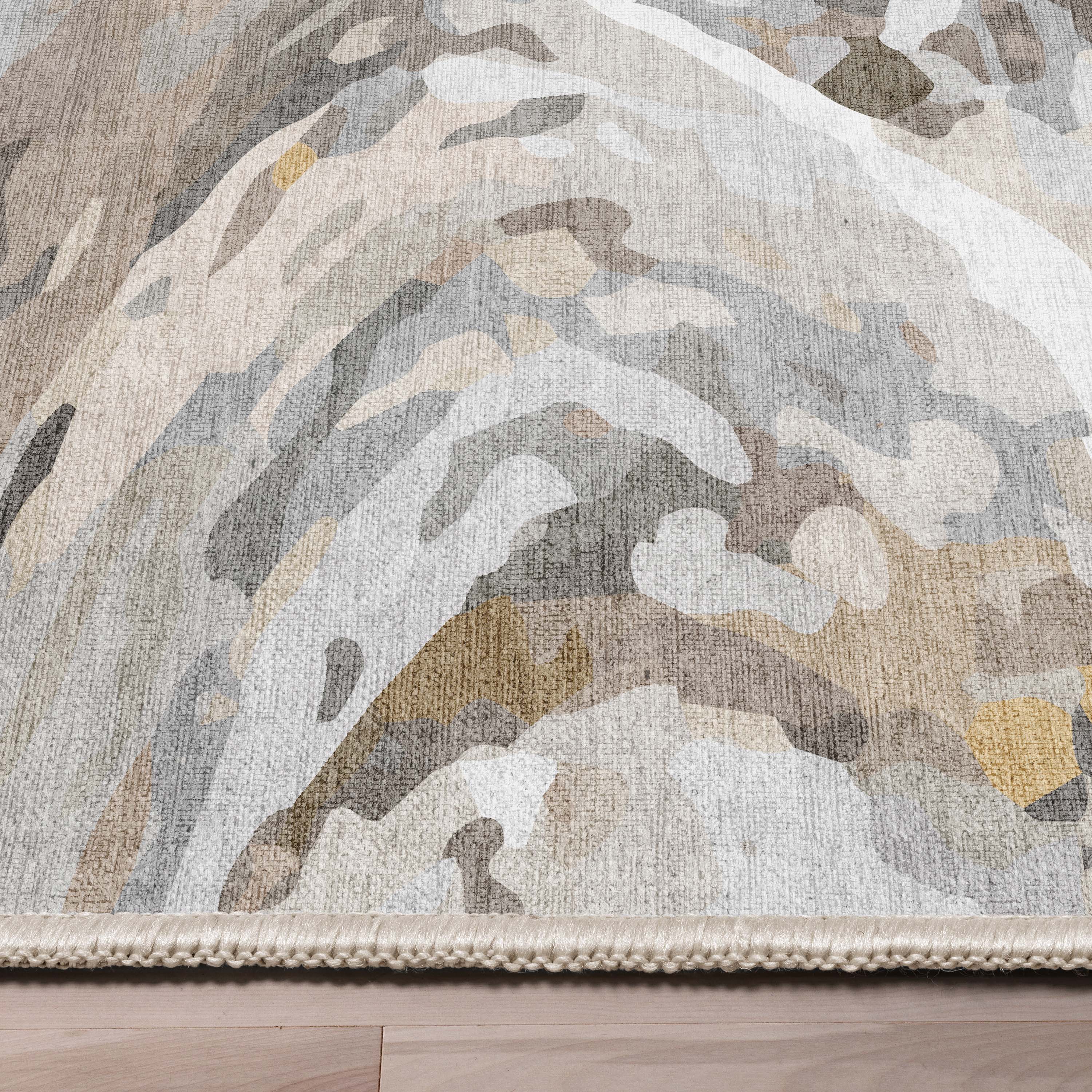 Dunes-Teppich aus abstraktem Marmor-Flachgewebe