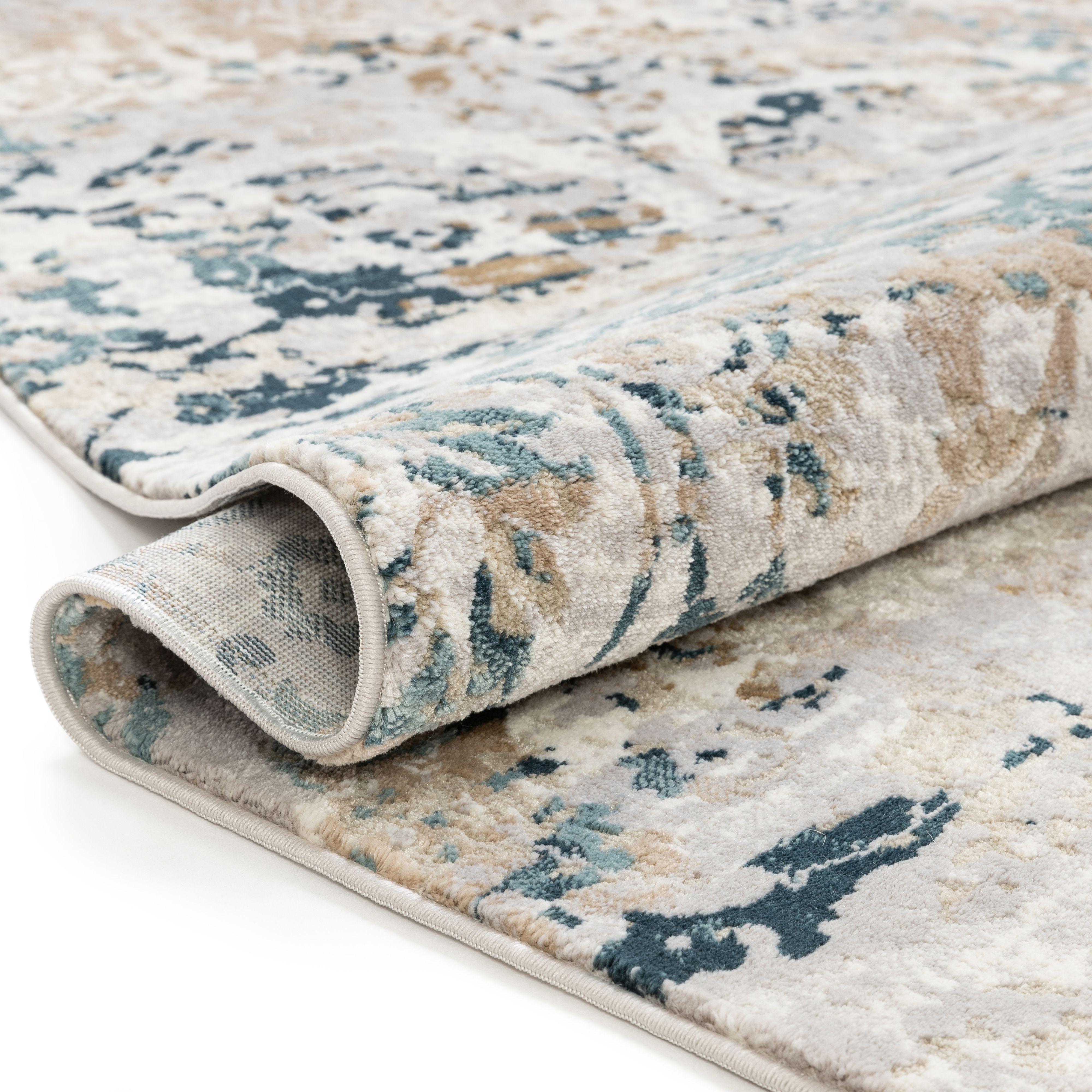 Pia Vintage b&ouml;hmischer blauer Teppich