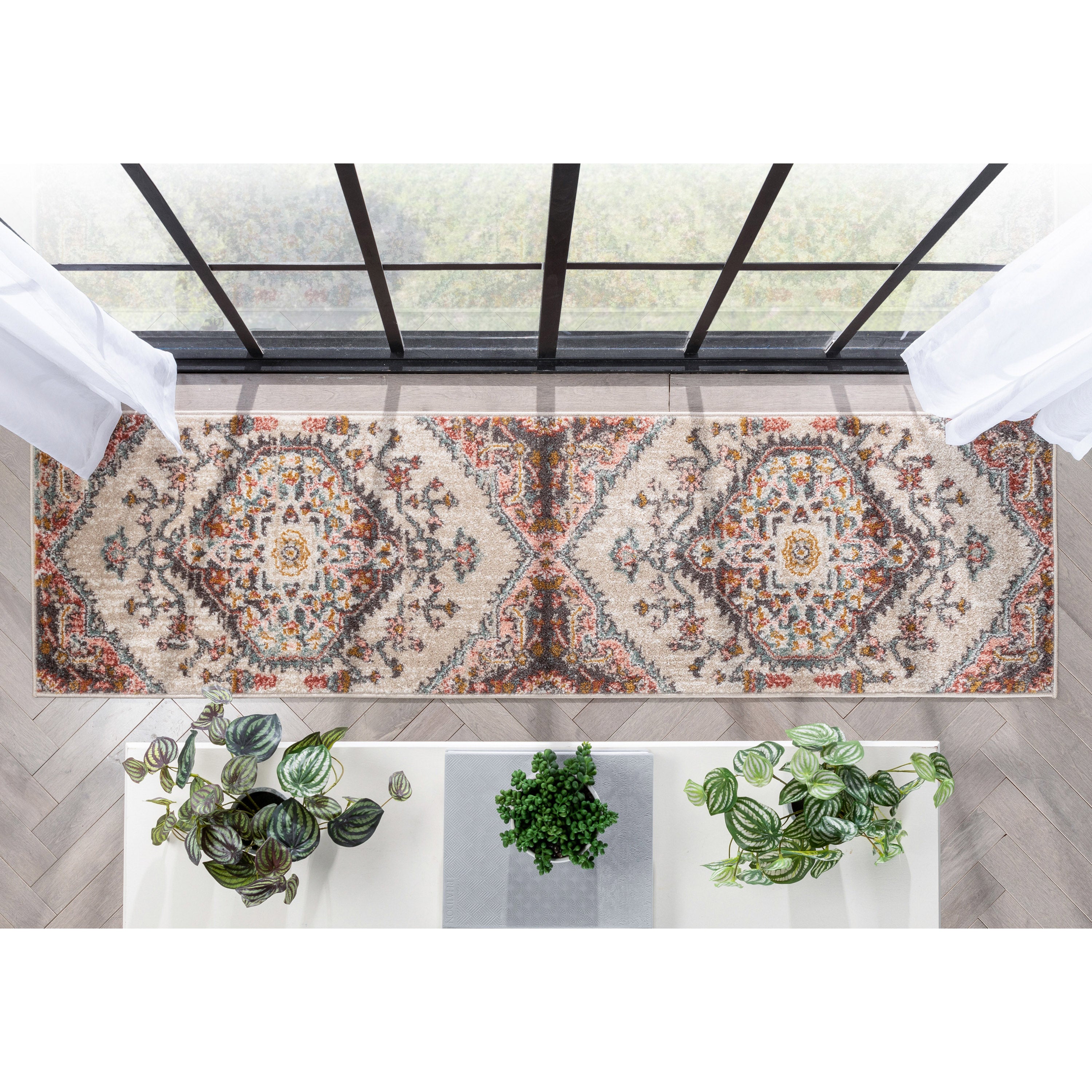 Gwendolyn Blush B&ouml;hmischer orientalischer Medaillon-Teppich