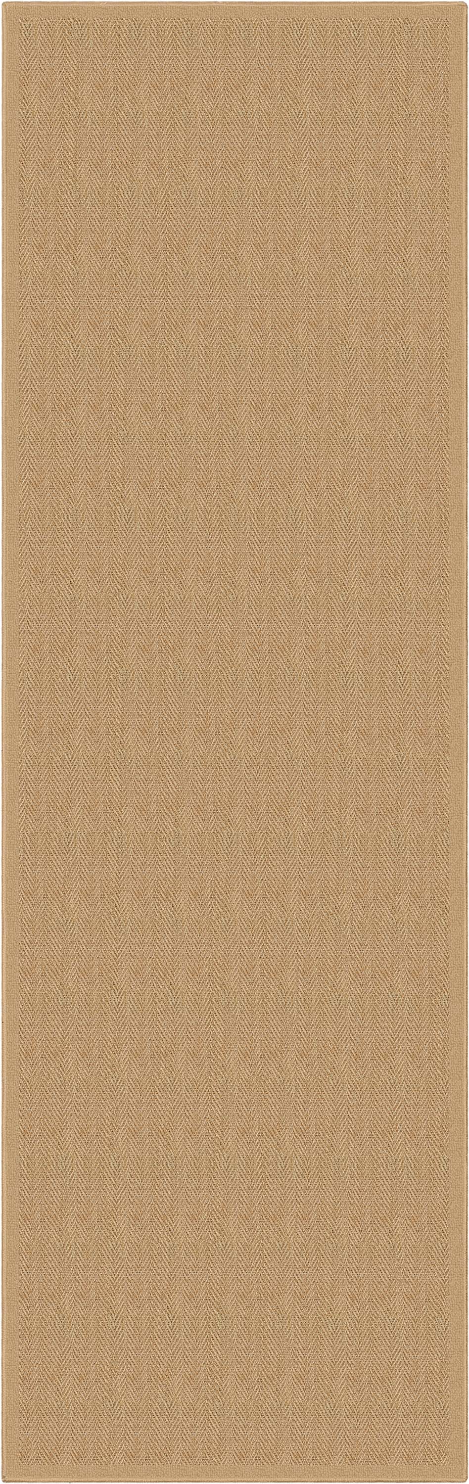 Well-Jute Boerboel Geometrischer Flachgewebe-Teppich mit Fischgr&auml;tenmuster in Beige