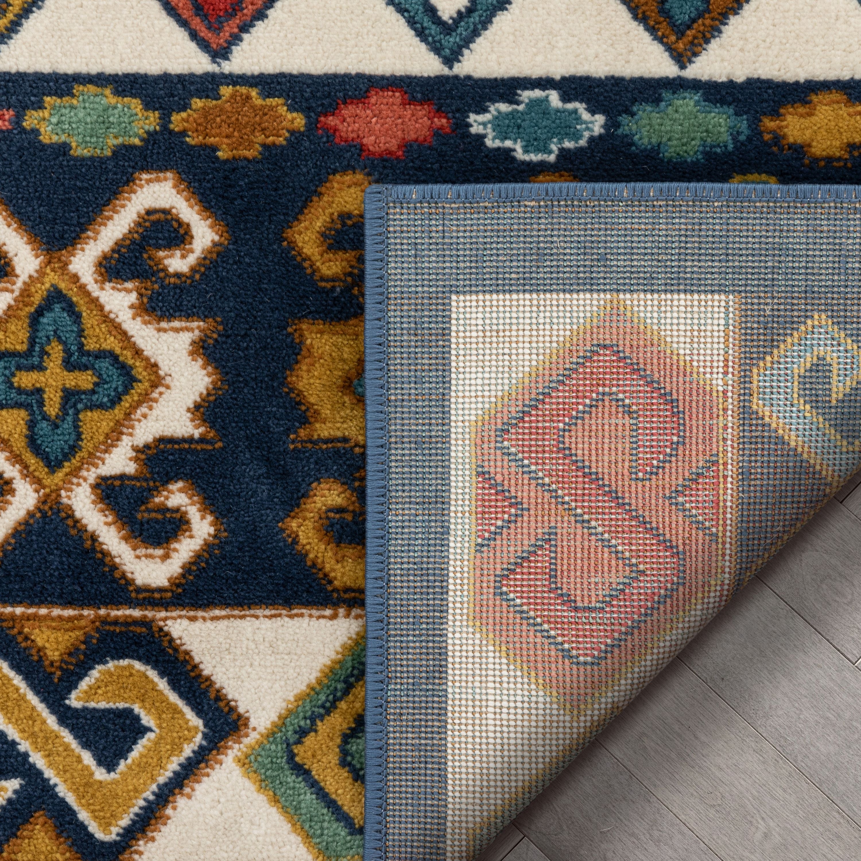 Ravia Southwestern Tribal Azteken-Teppich in b&ouml;hmischem Blau