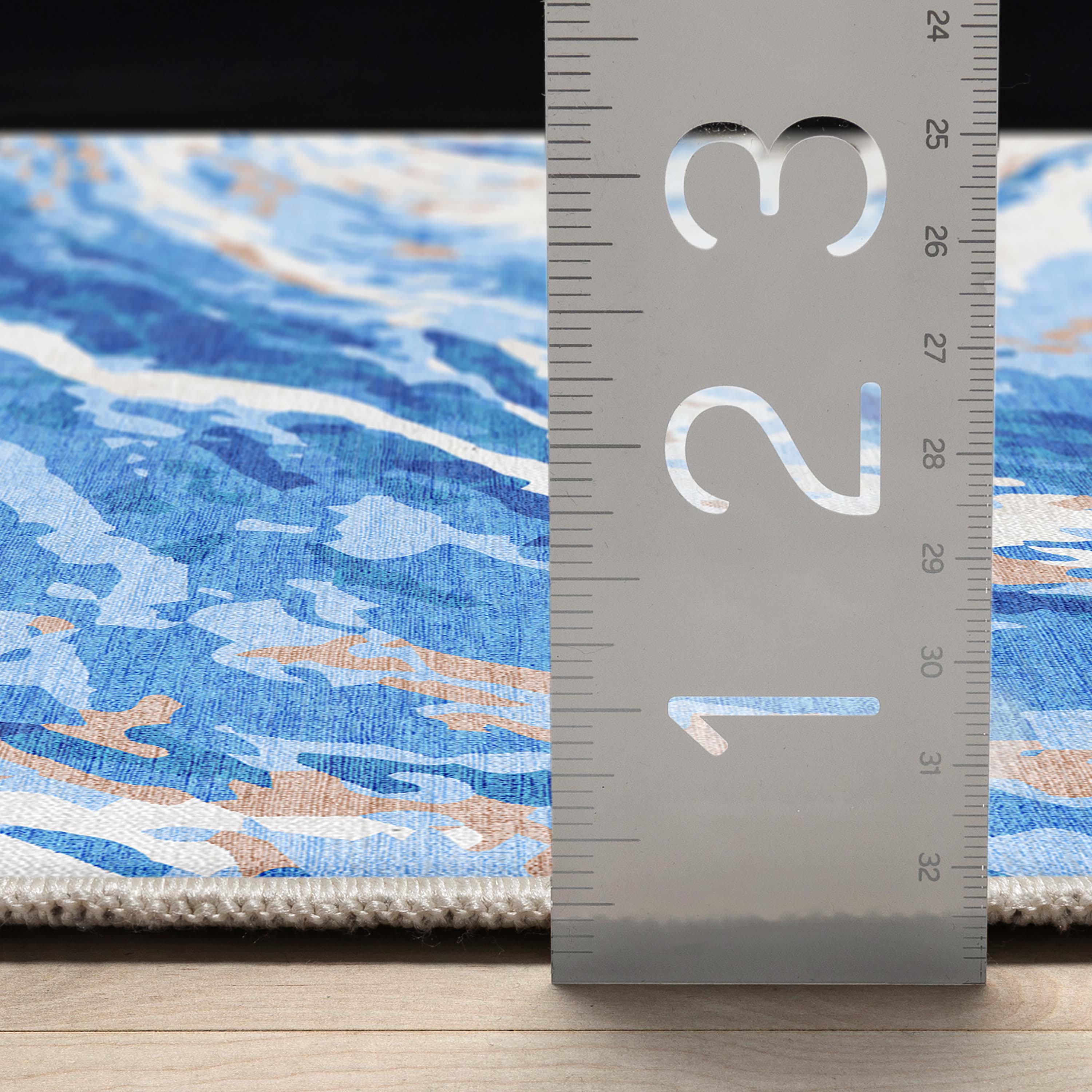 Dunes-Teppich aus abstraktem Marmor-Flachgewebe