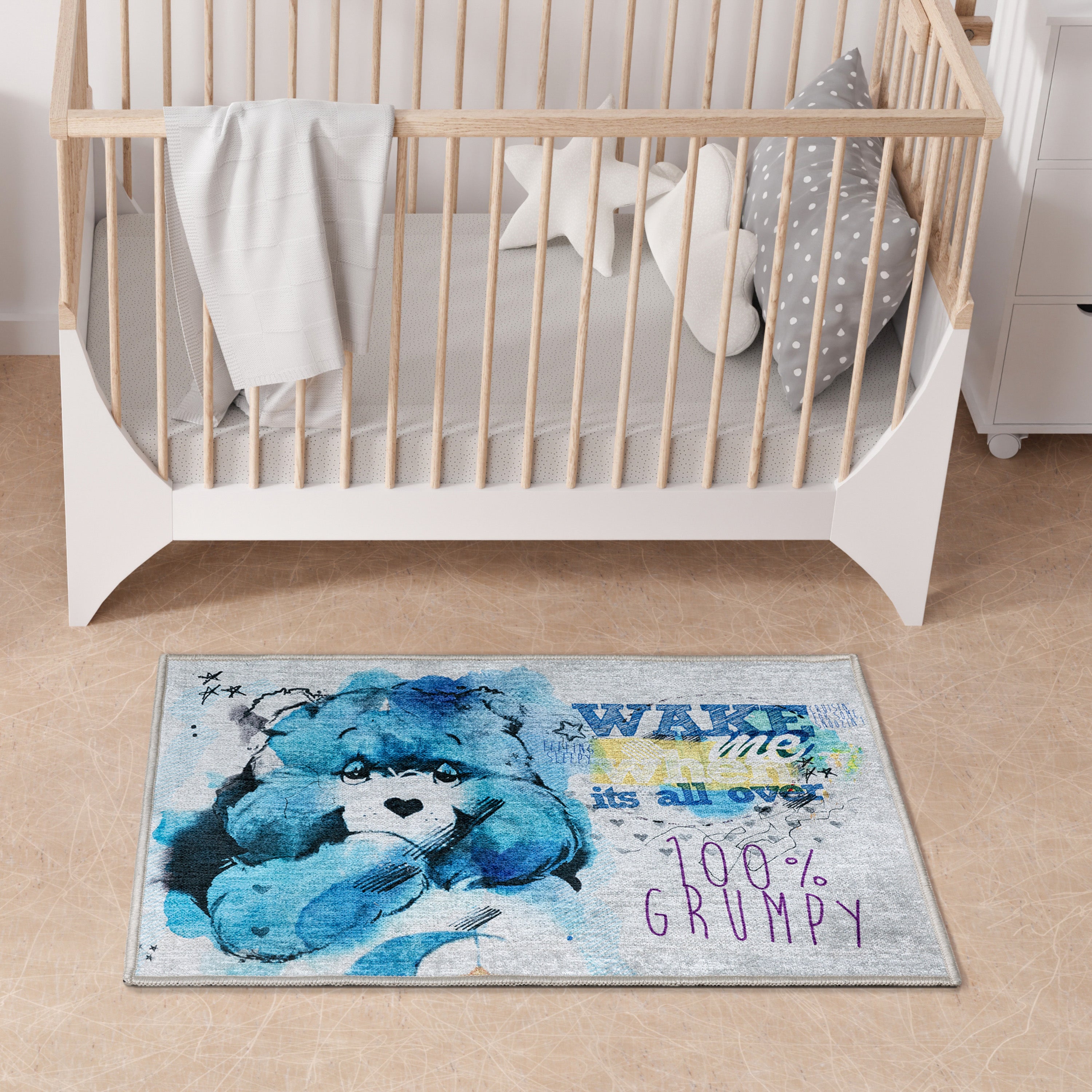 Care Bears Wake Me Up Blauer Teppich