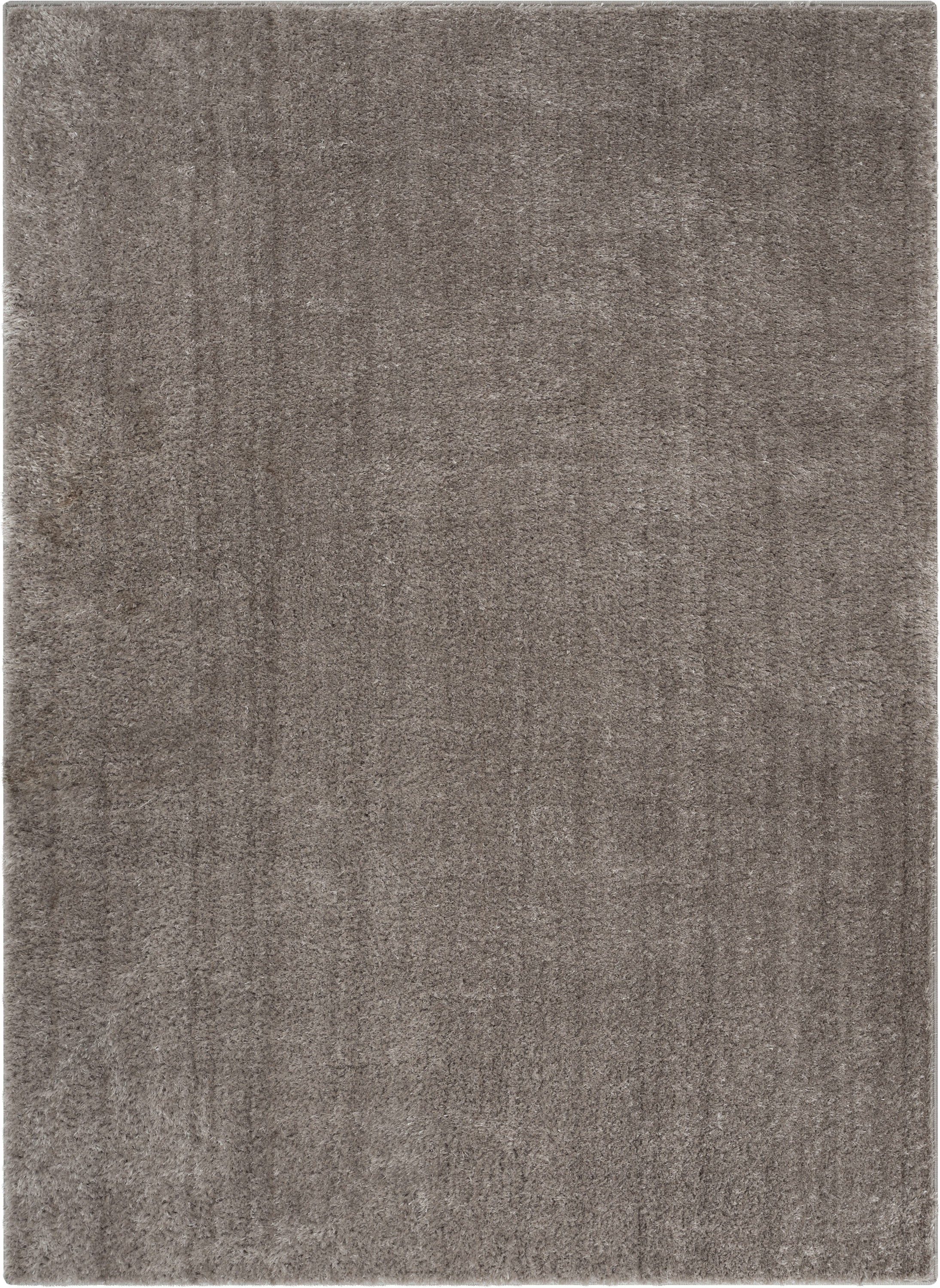 Chroma Glam Massiver, ultraweicher Shag-Teppich in Hellgrau mit mehreren Texturen und schimmerndem Flor